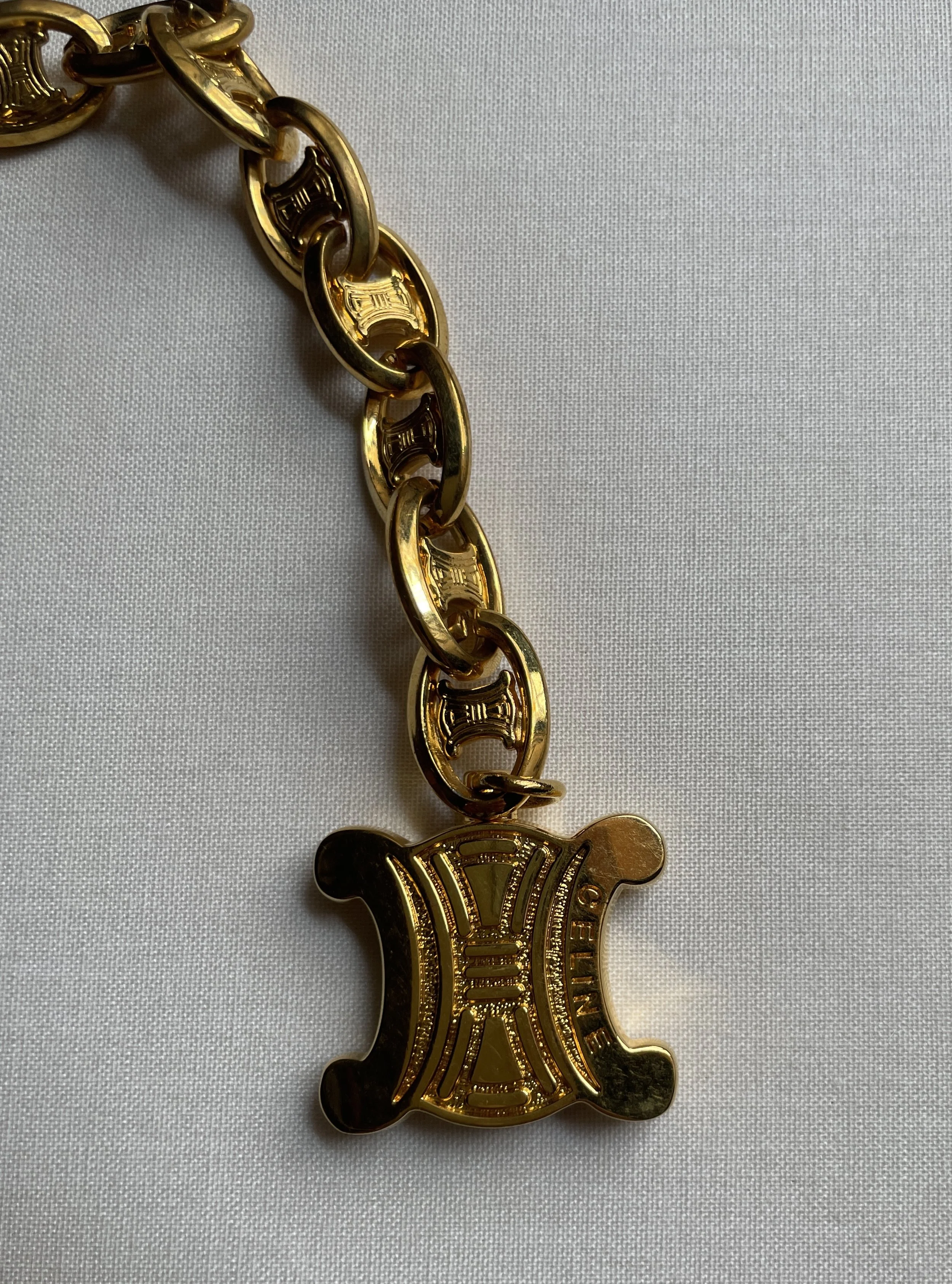 Elegant Bronze Chain Belt. Vintage. Super cool. 80s Bronze Gem Chain Belt – ChingonaThreads main image 3