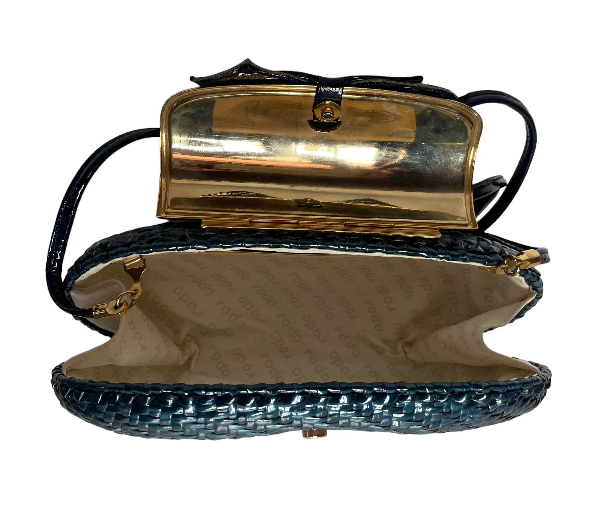 RODO vintage shoulder clutch bag/ ロド　バッグ Rodo Vintage Wicker Shoulder Bag — Mia Luxury Vintage