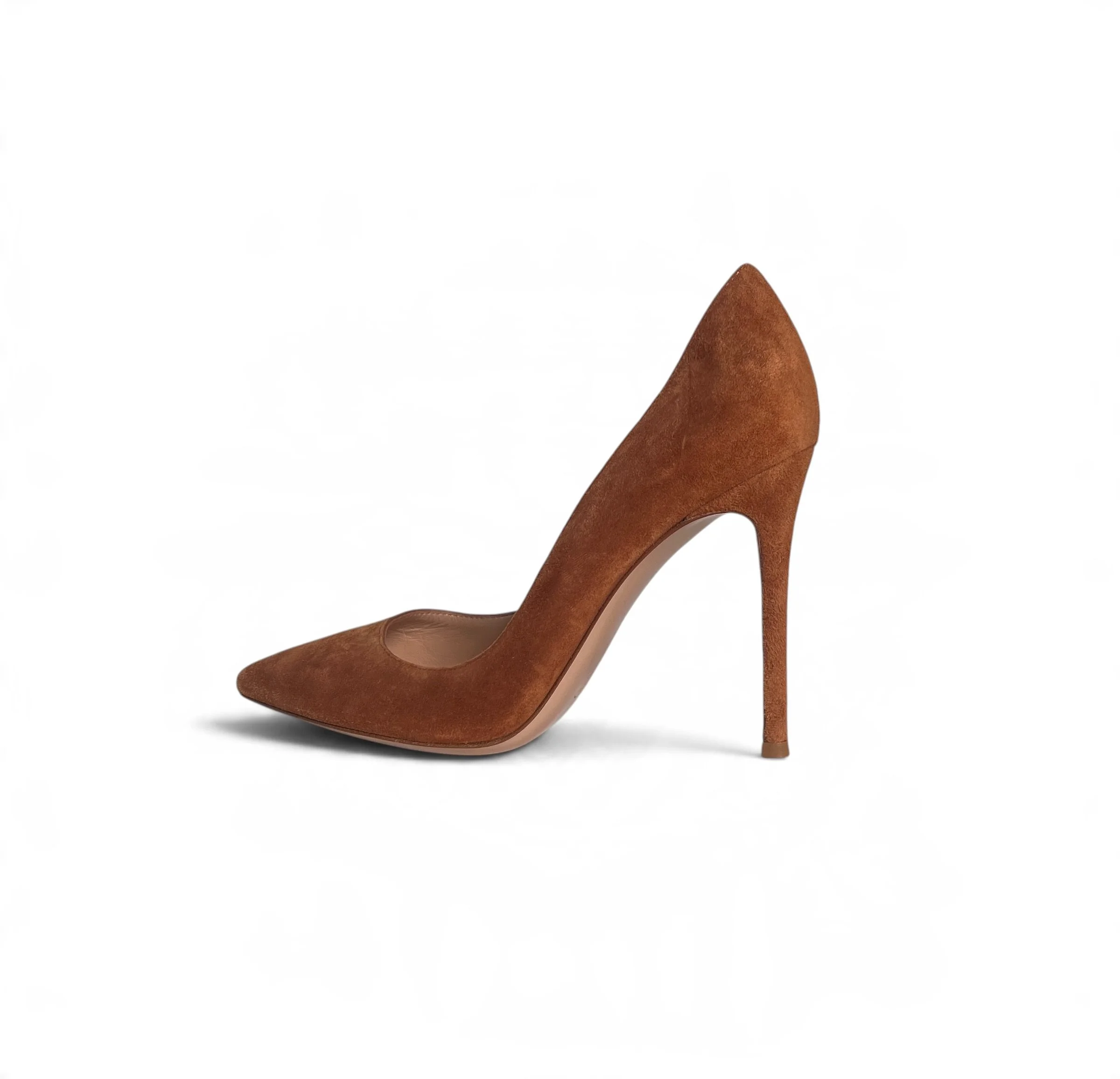 Gianvito Rossi 105 Camel Suede Pumps