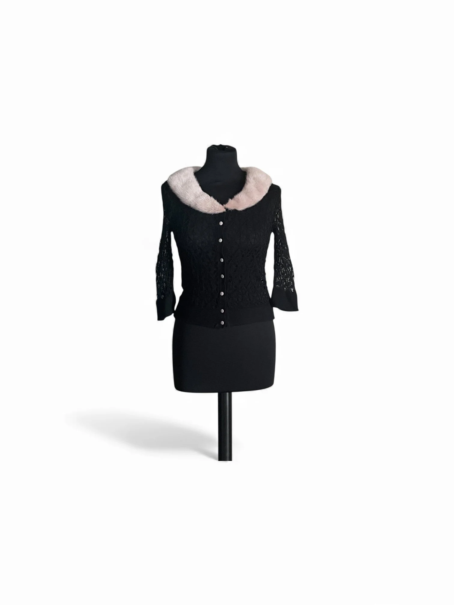 Blumarineコレクターズ　ヴィンテージカーディガン Blumarine Vintage Knitwear Cardigan with Fur — Mia Luxury Vintage