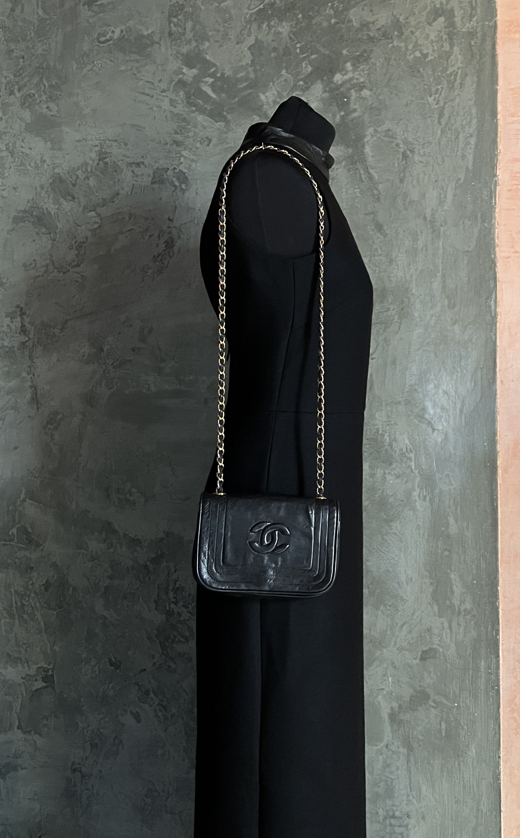 Chanel Vintage CC Stitch Flap Mini Shoulder Bag