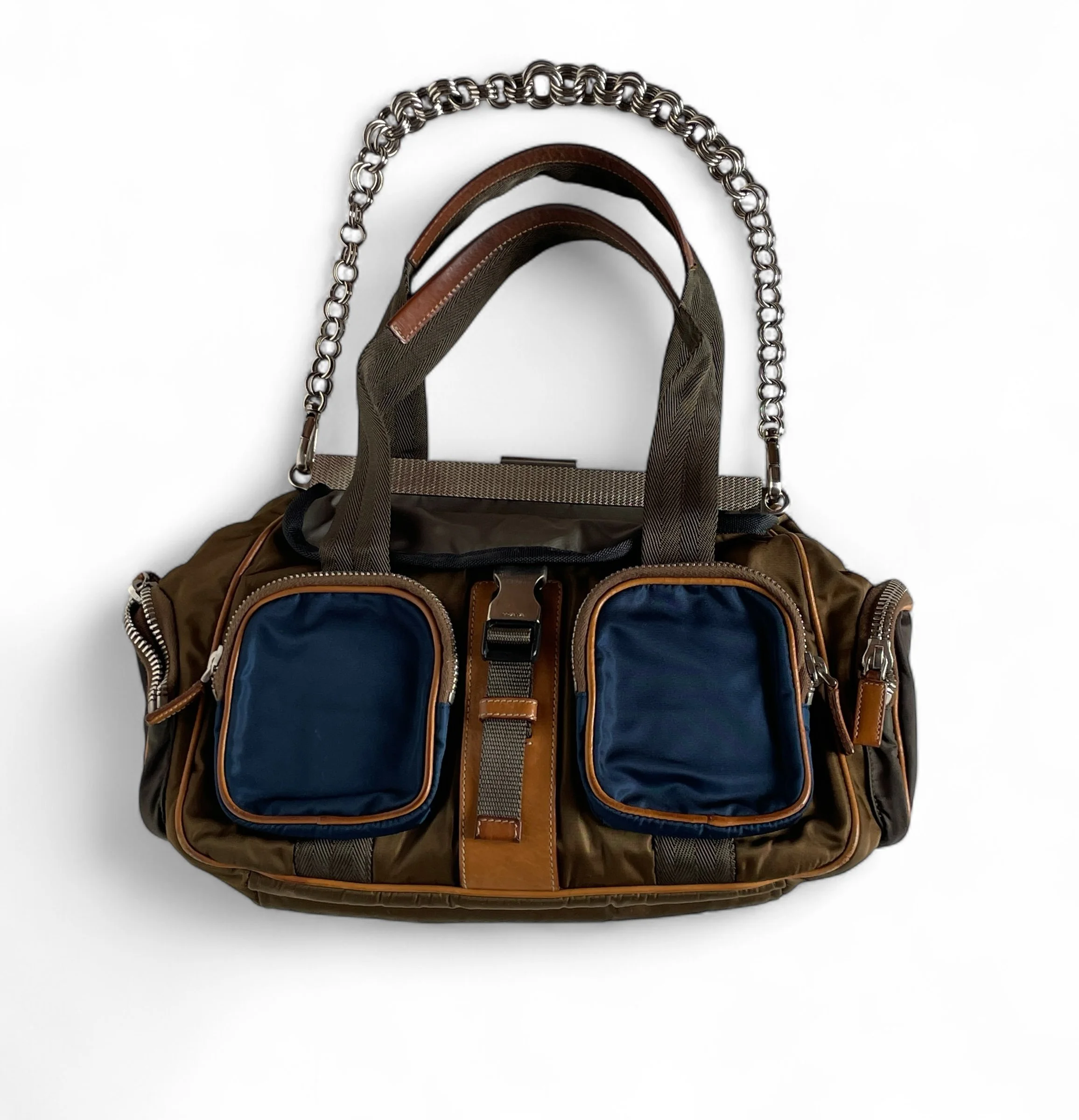 Prada SS 2004 Runway Tessuto Active Frame Bag — Mia Luxury Vintage