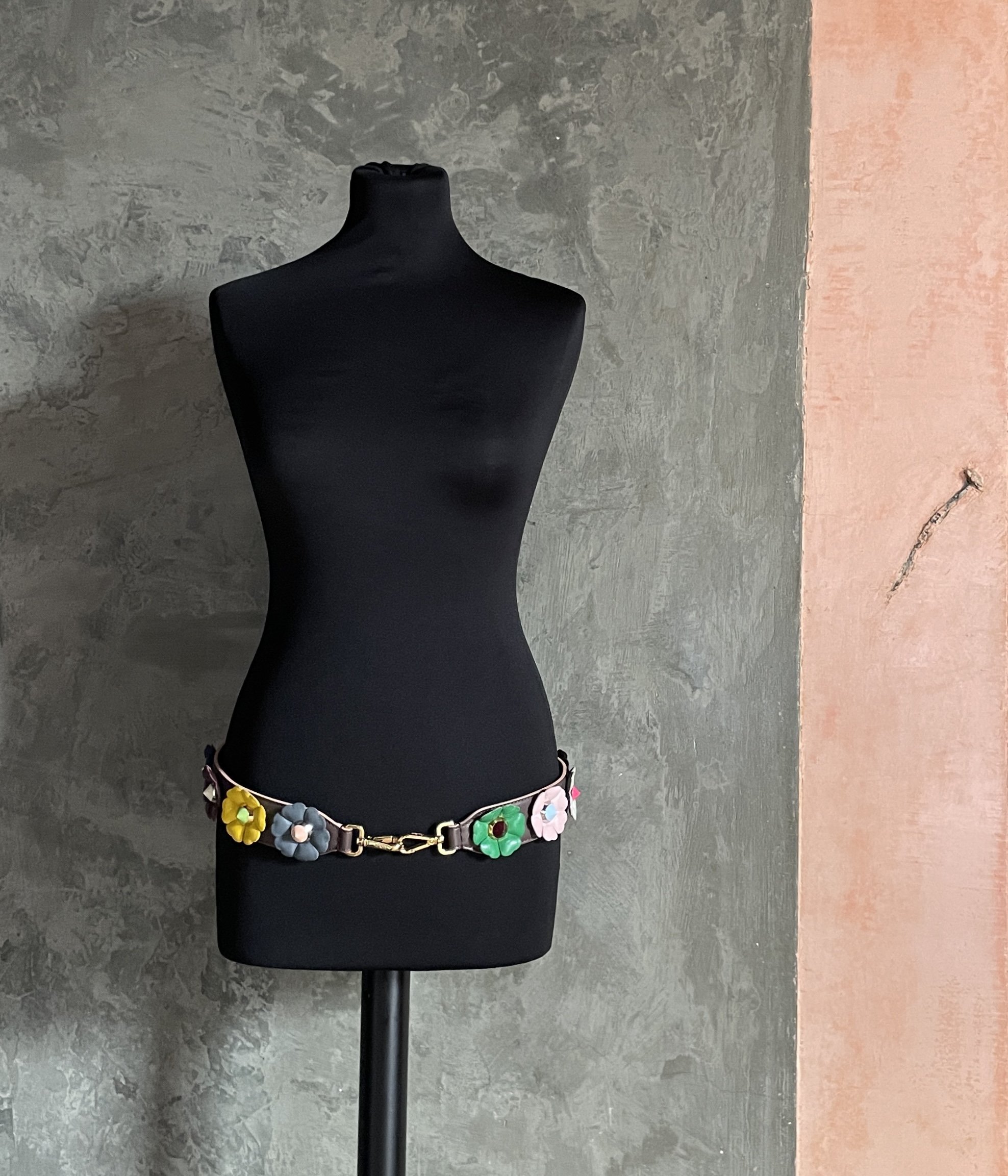 Fendi Leather Strap with Flowers