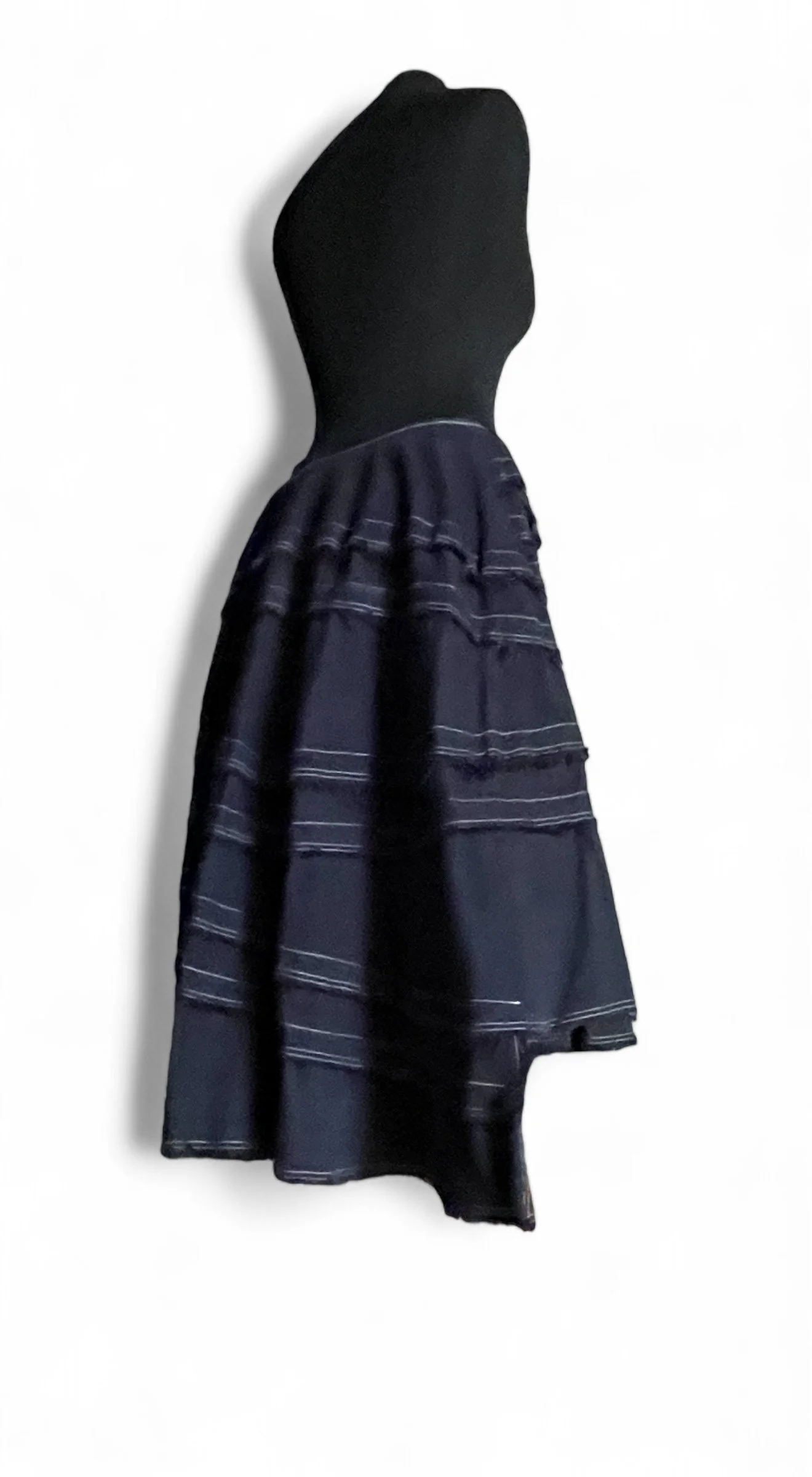 スカート 80s COMME des GARCONS Skirt Comme des Garçons tricot grey wrap skirt with belt — AD 1992