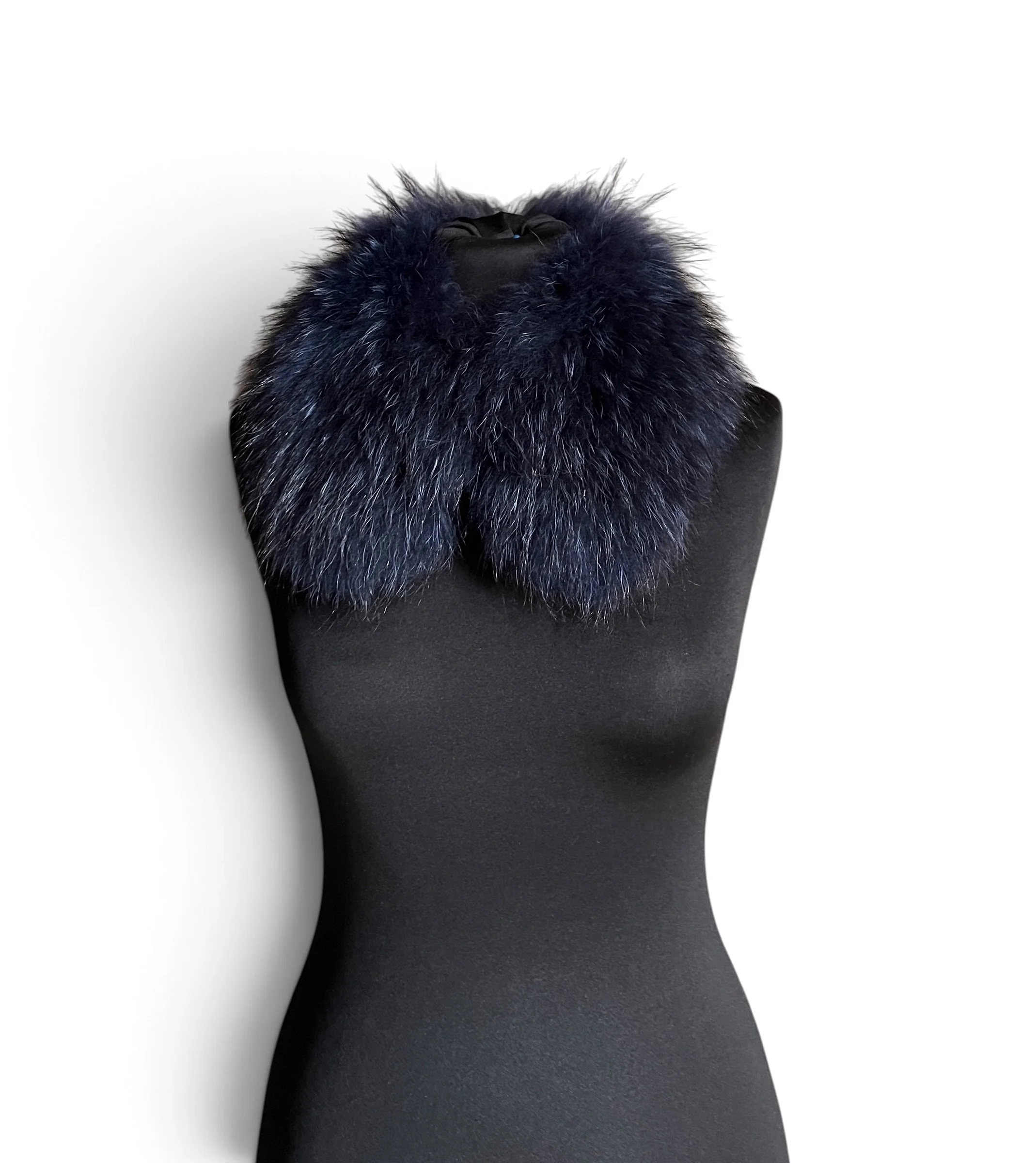 Weekend Max Mara Navy Fur Collar