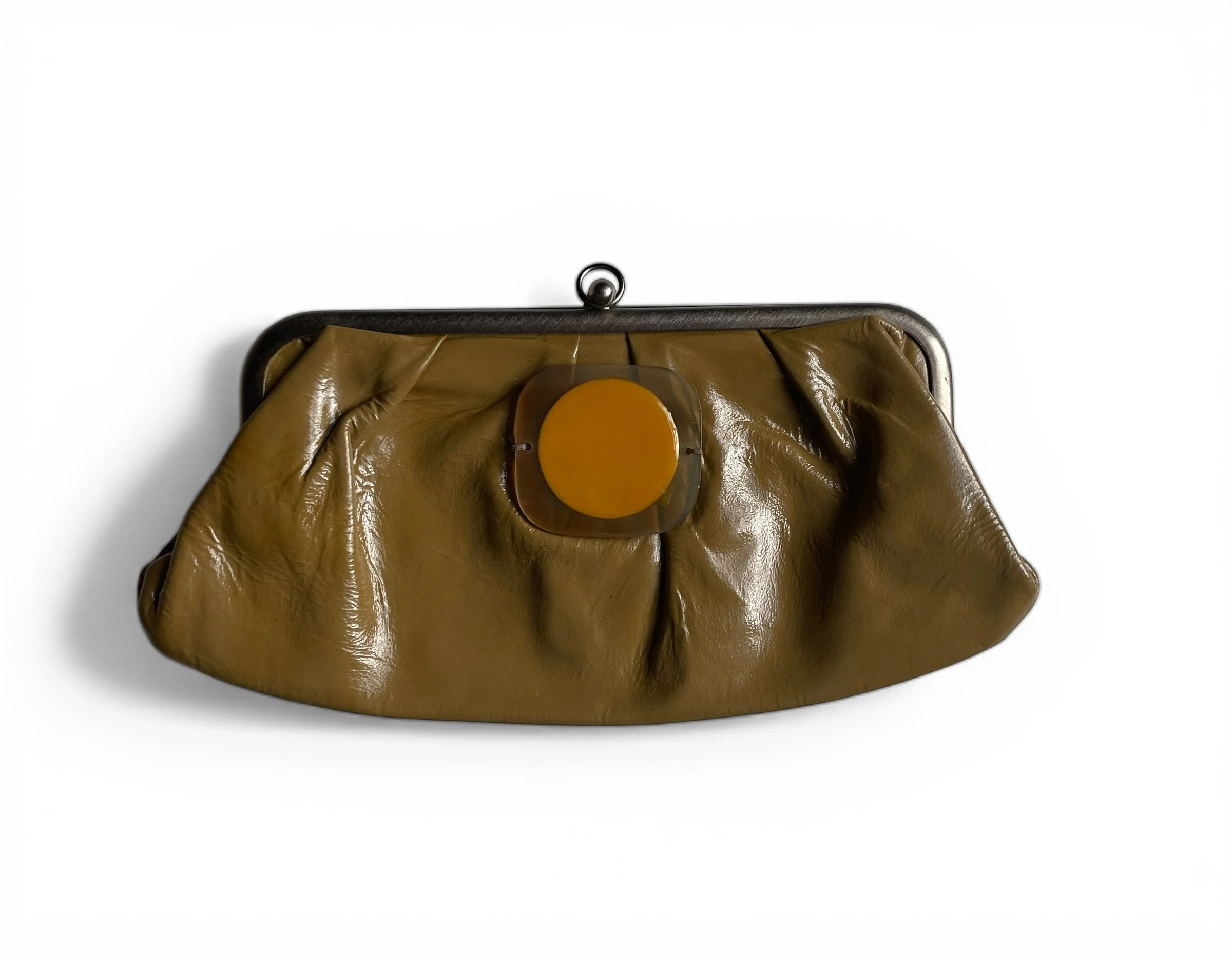 IMarni Vintage Kisslock Patent Leather Clutch