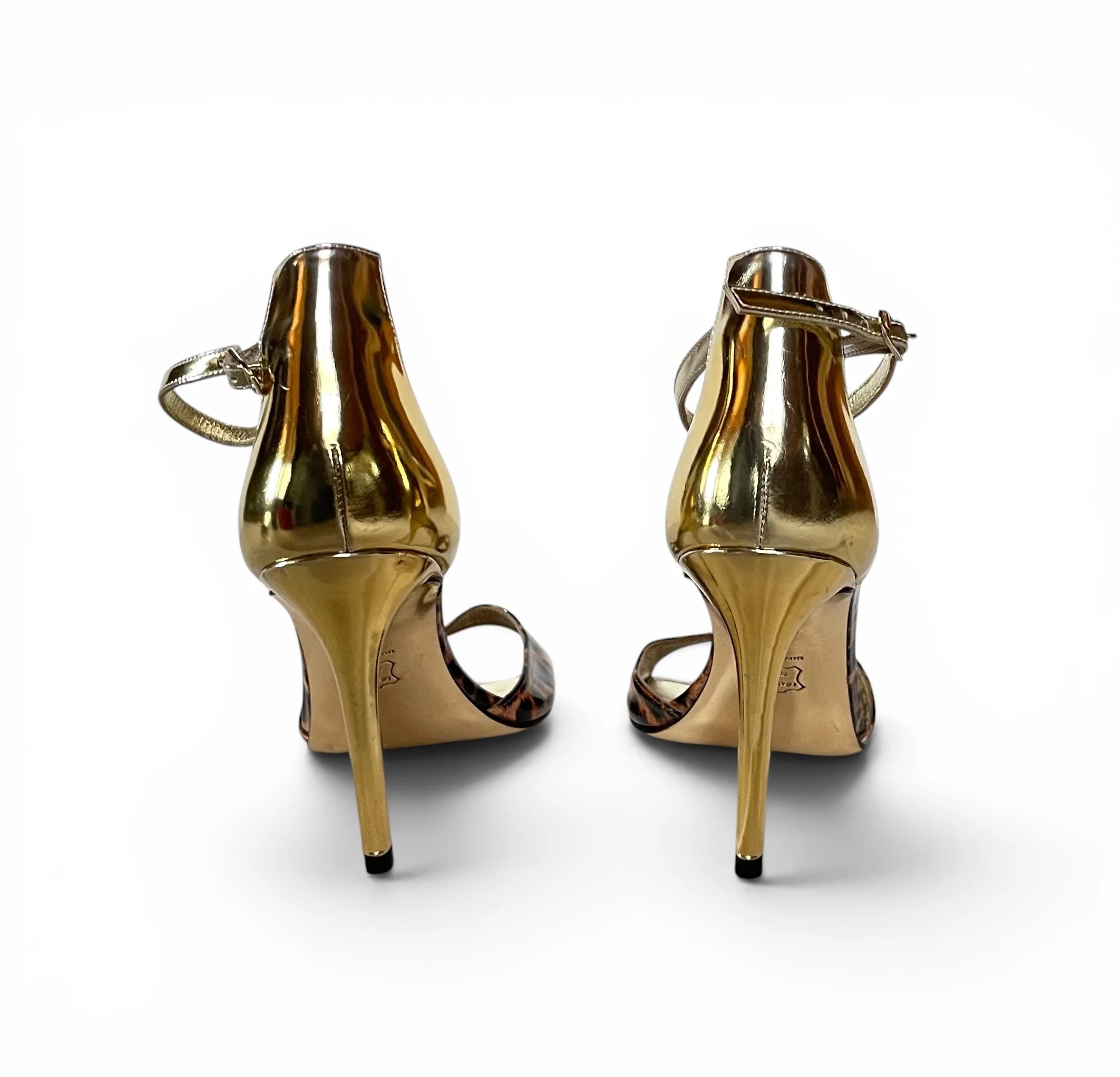 Charles Jourdan Patent Leather Leopard Heels