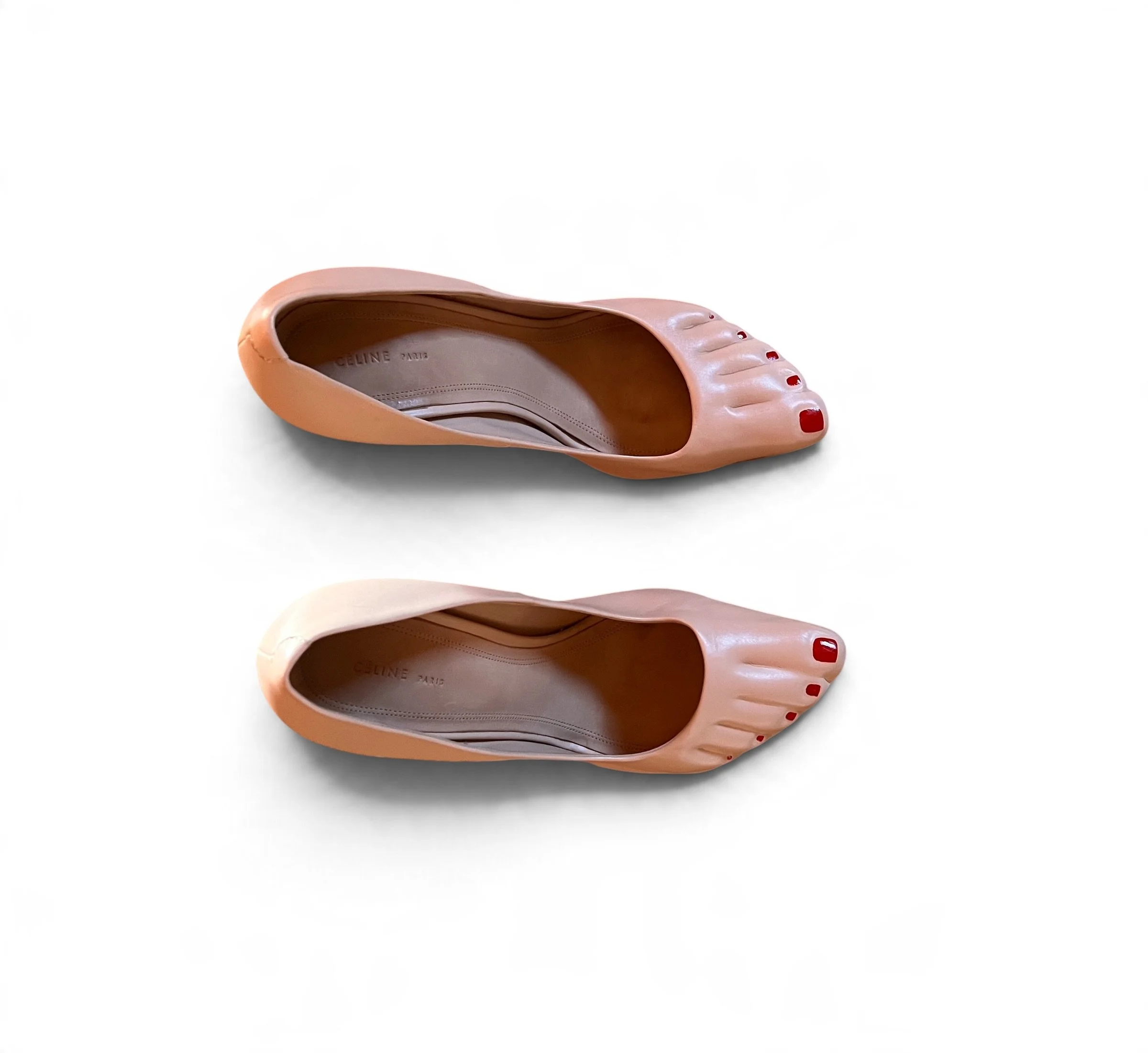 Celine SS 2013 Trompe L'oeil Barefoot Pedicure Pumps