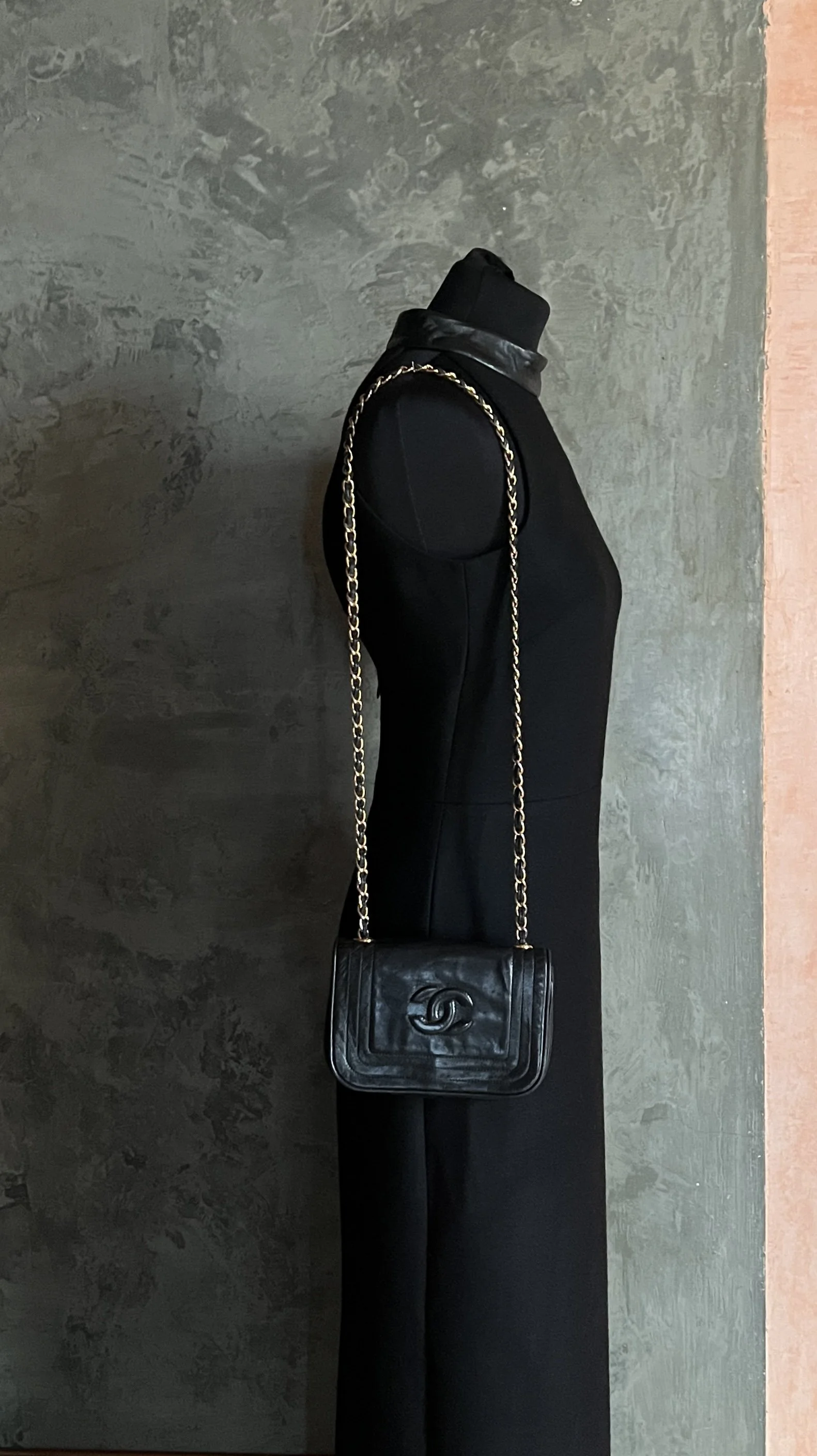 Chanel Vintage CC Stitch Flap Mini Shoulder Bag