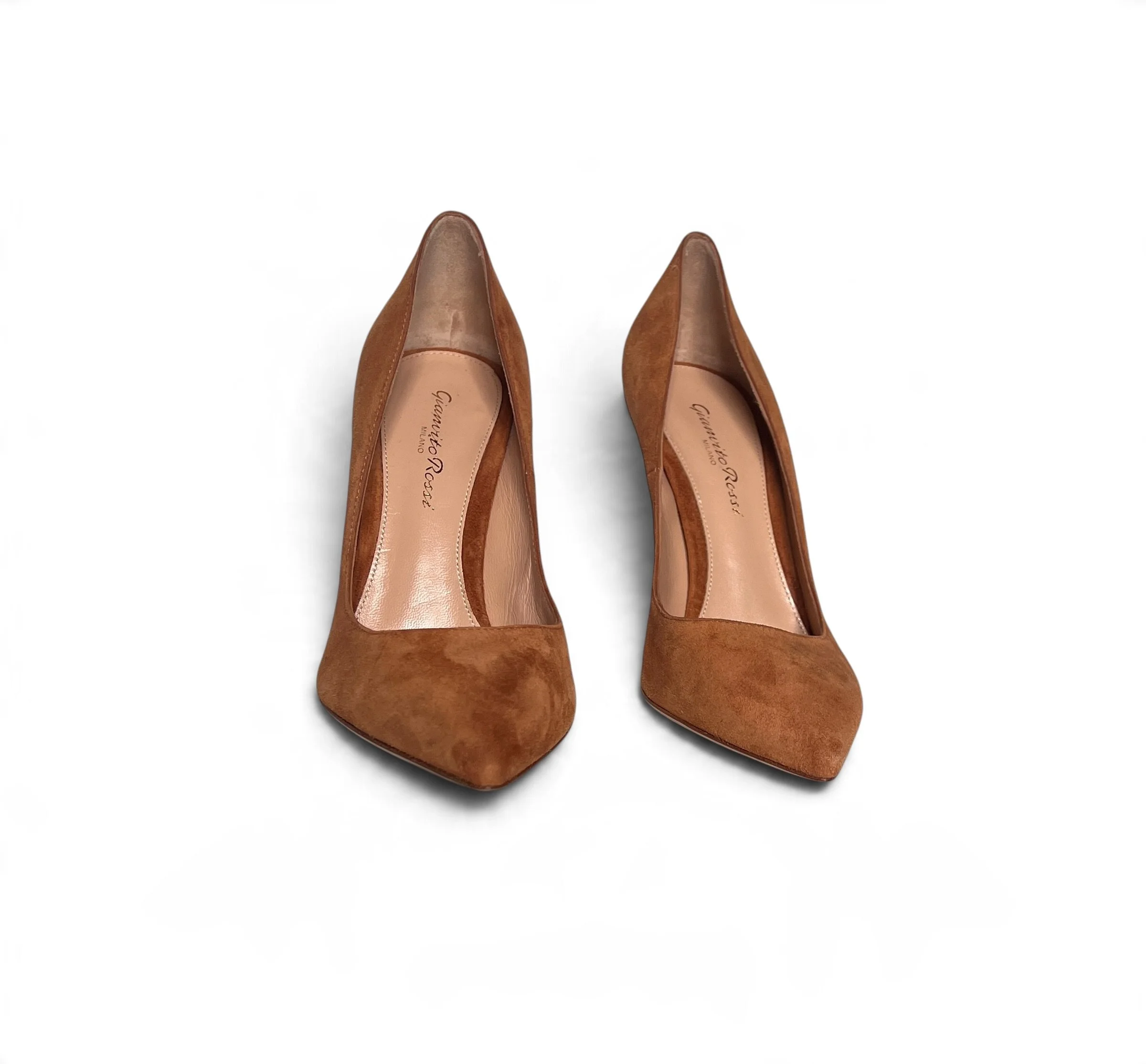 Gianvito Rossi 105 Camel Suede Pumps