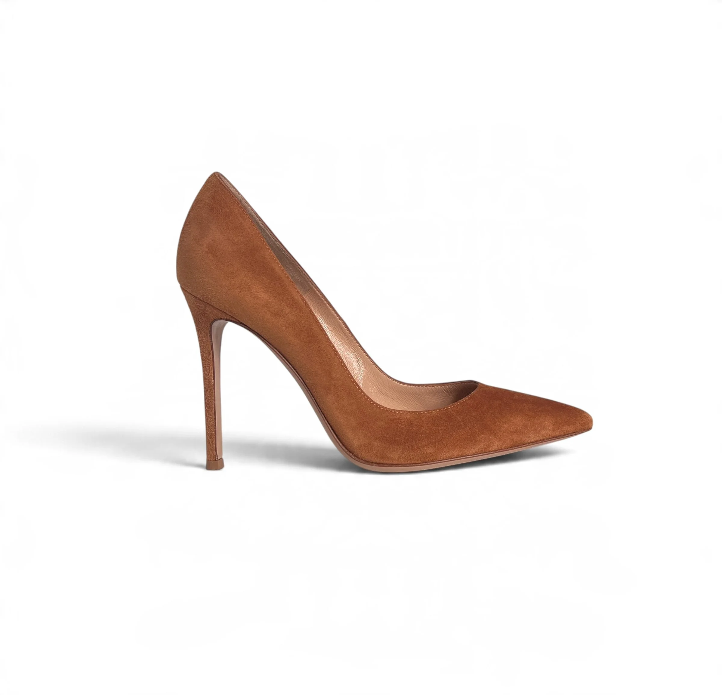 Gianvito Rossi 105 Camel Suede Pumps