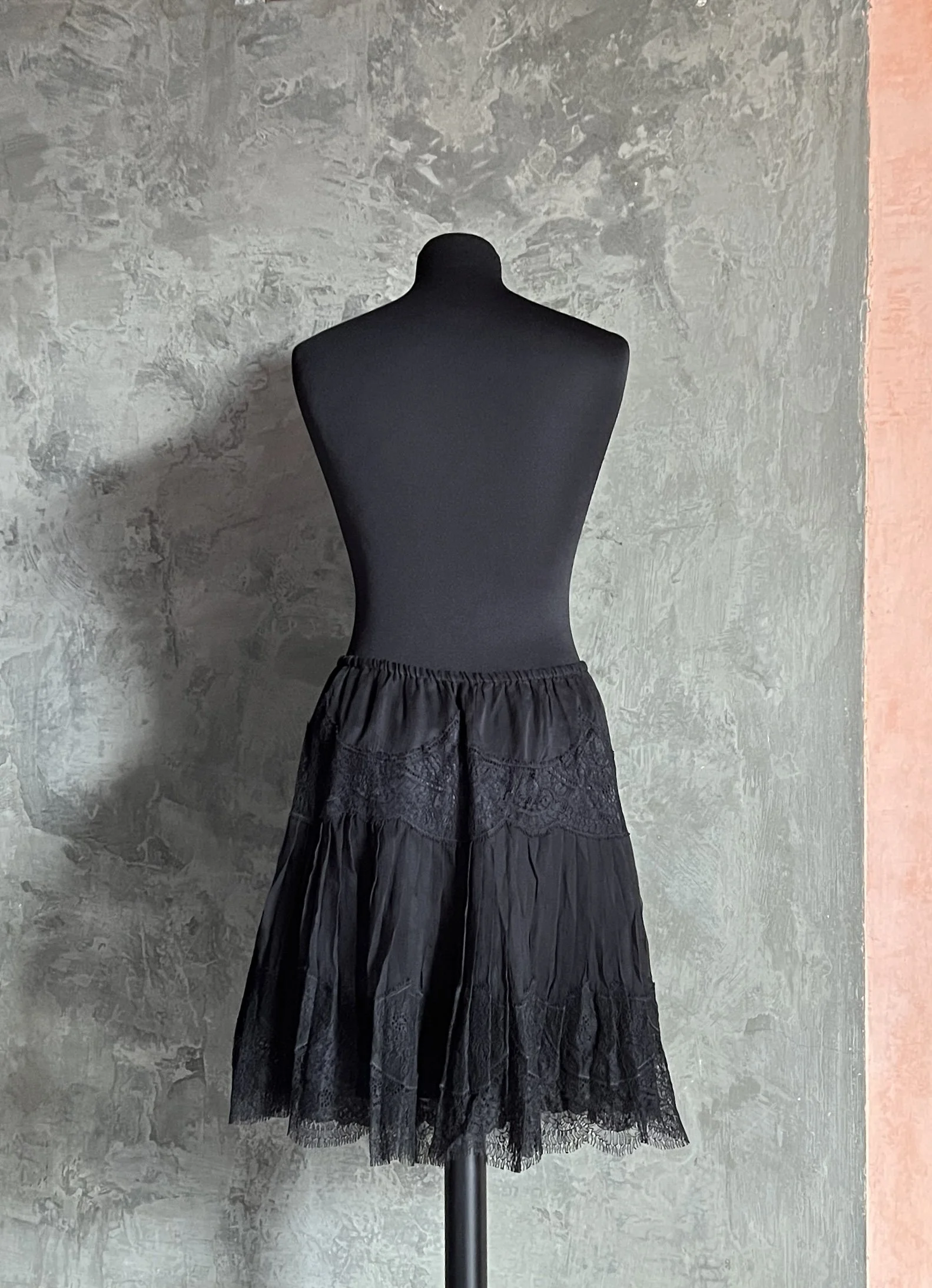 Meadham Kirchhoff Black Lace Skirt