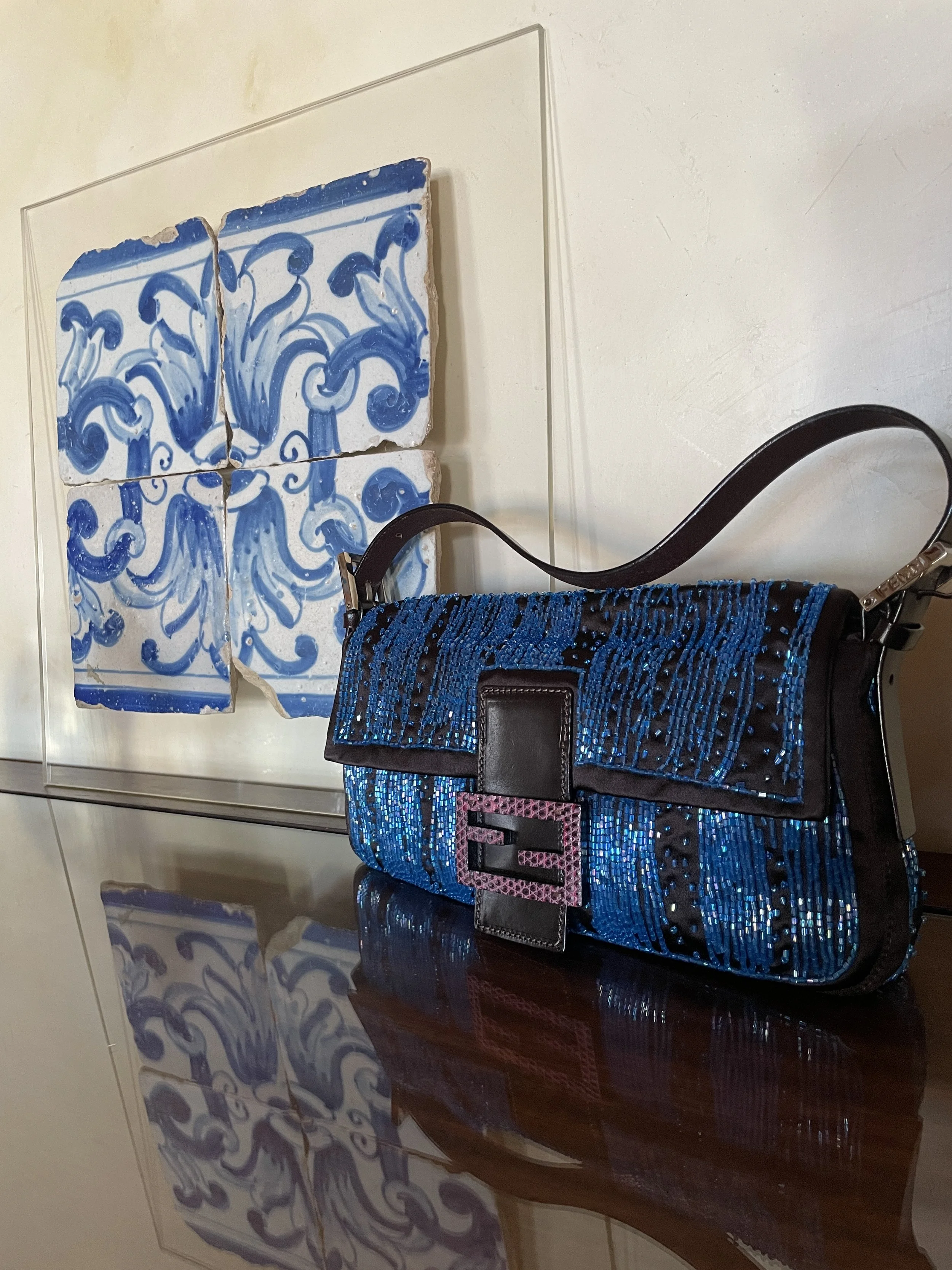 Fendi Rare Limited Edition Beaded Baguette