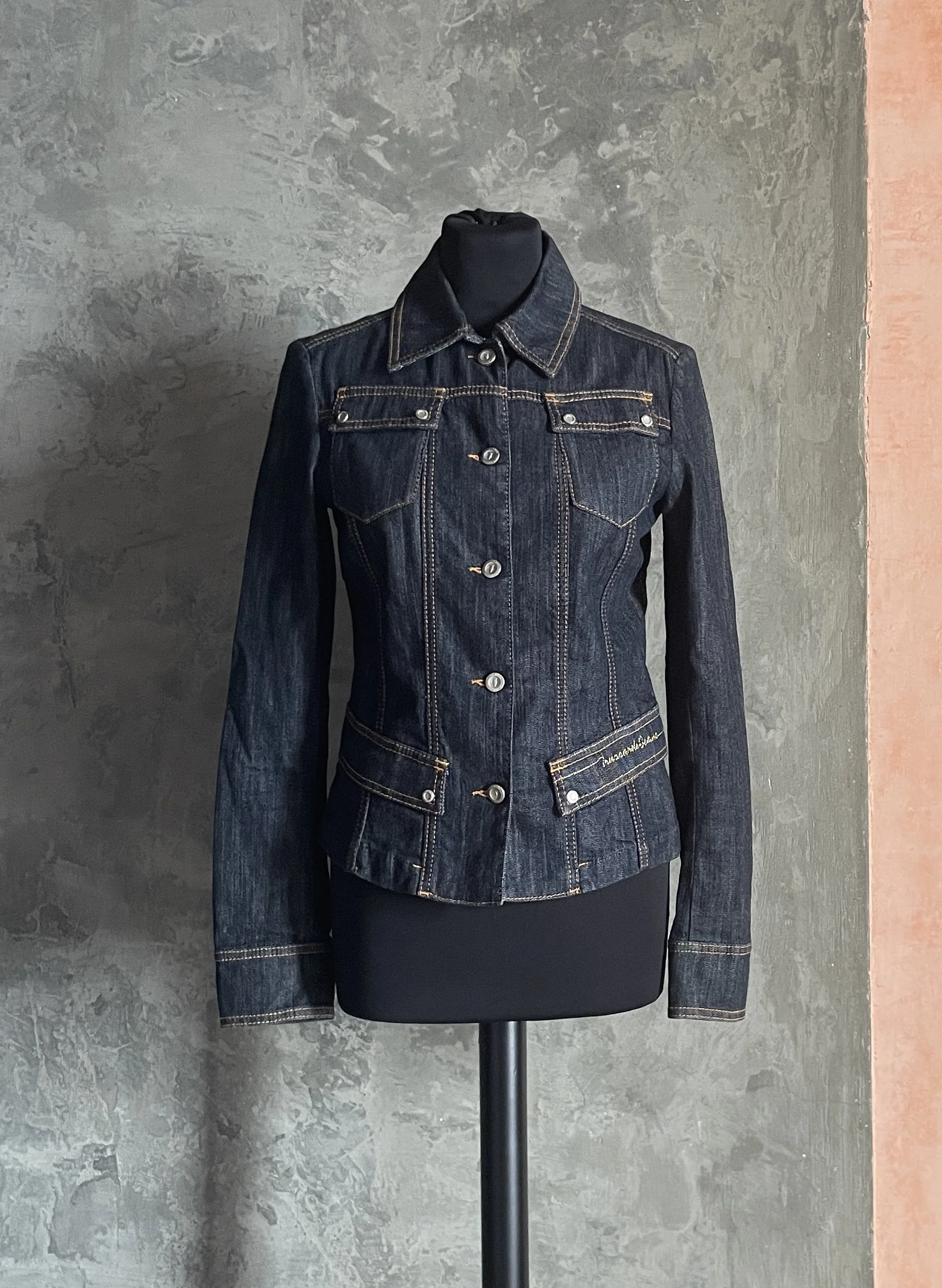 Trussardi Jeans Fitted Denim Jacket — Mia Luxury Vintage