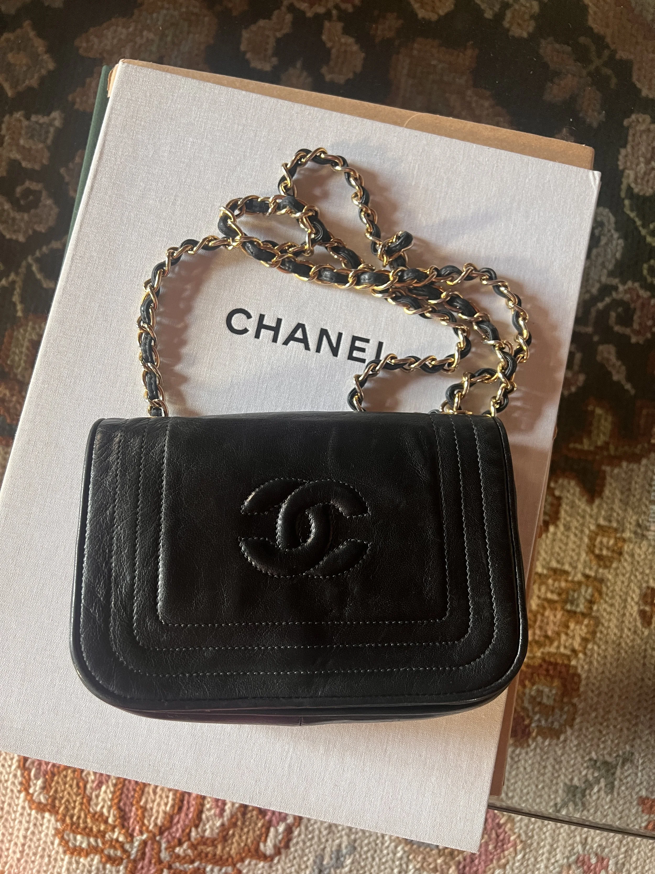 Chanel Vintage CC Stitch Flap Mini Shoulder Bag