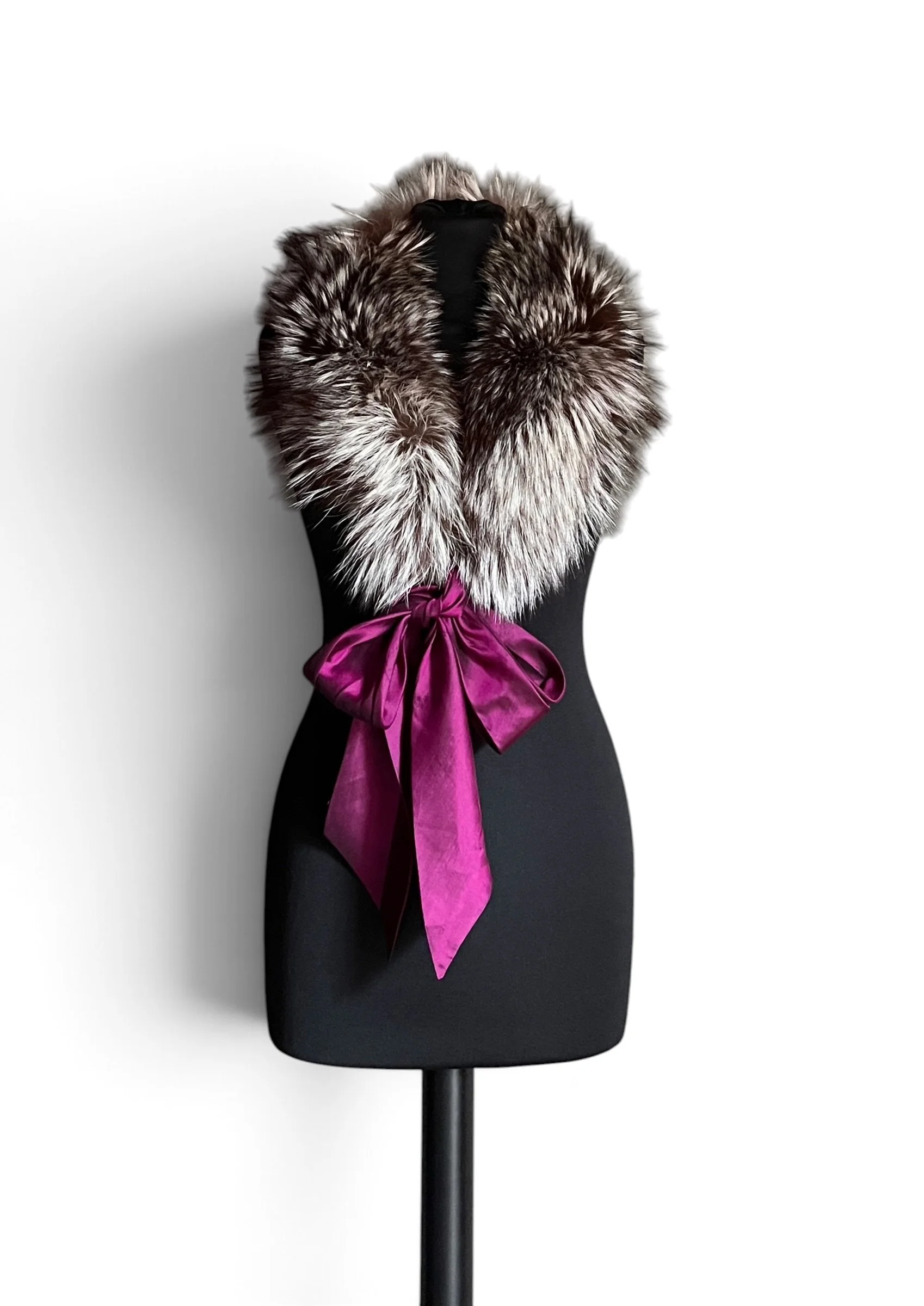 Vintage Silver Fox Fur Collar