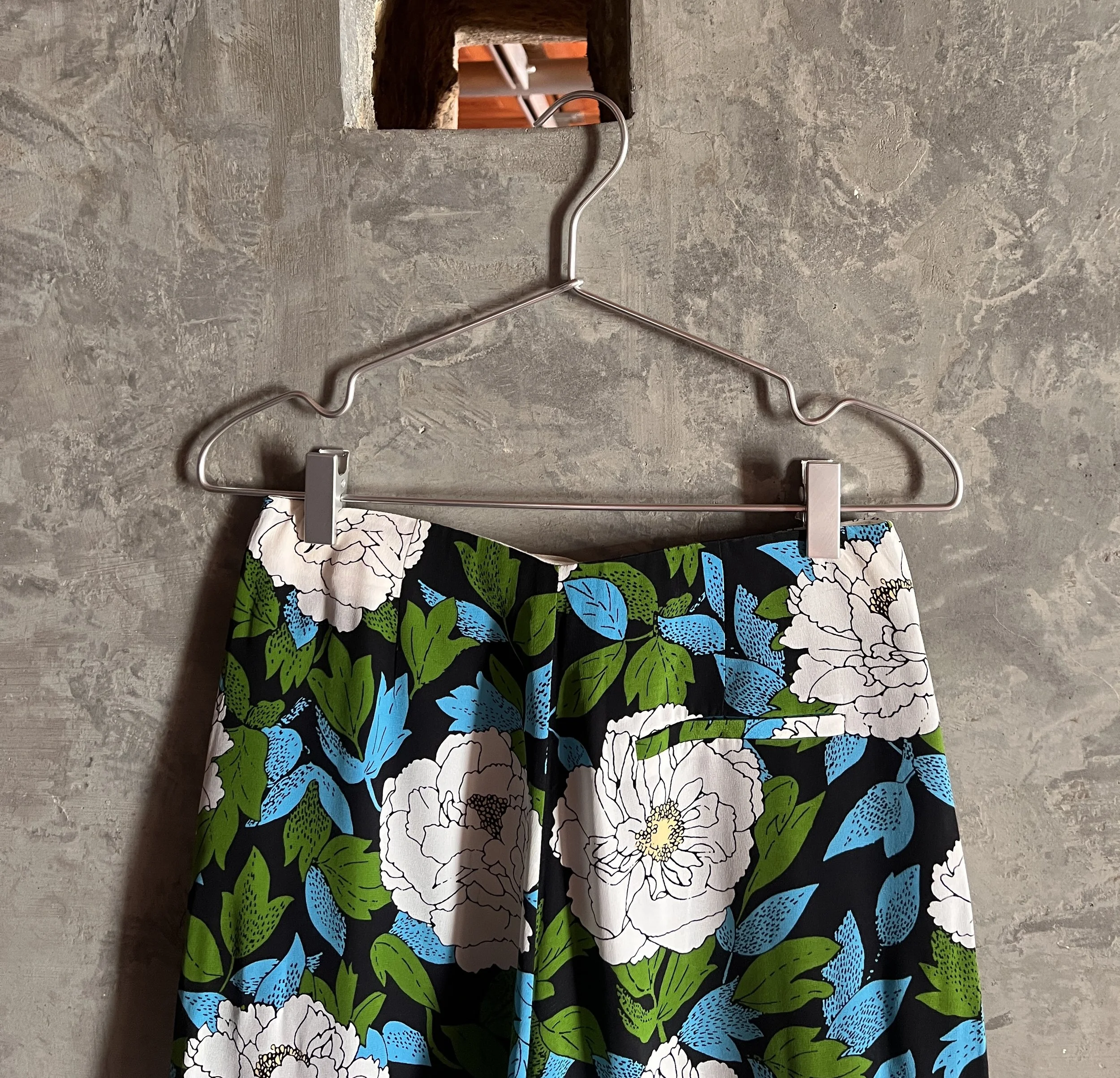 Diane von Furstenberg Floral Wide-Leg Palazzo Silk Trousers