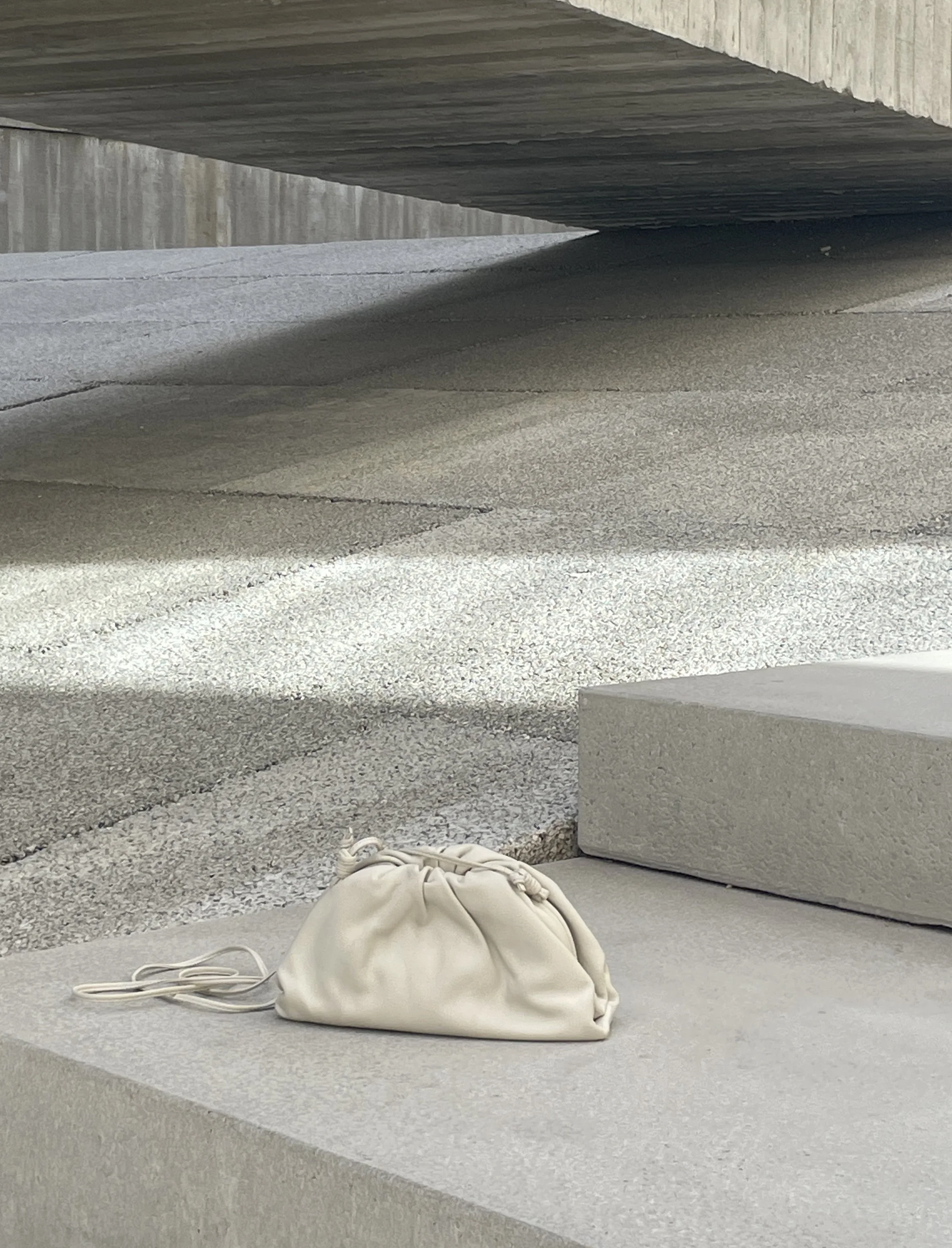 Bottega Veneta Mini Ivory Leather Pouch