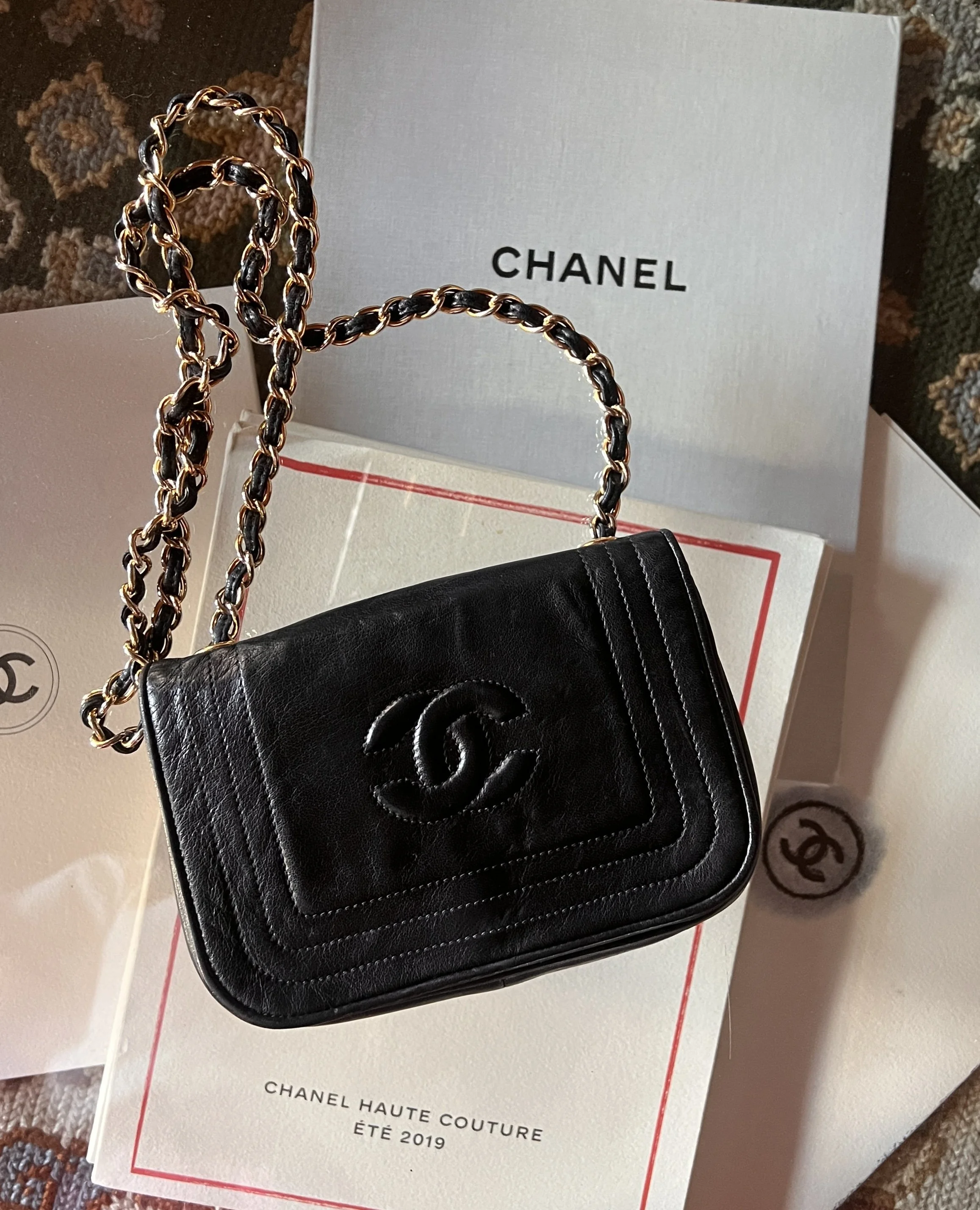 Chanel Vintage CC Stitch Flap Mini Shoulder Bag