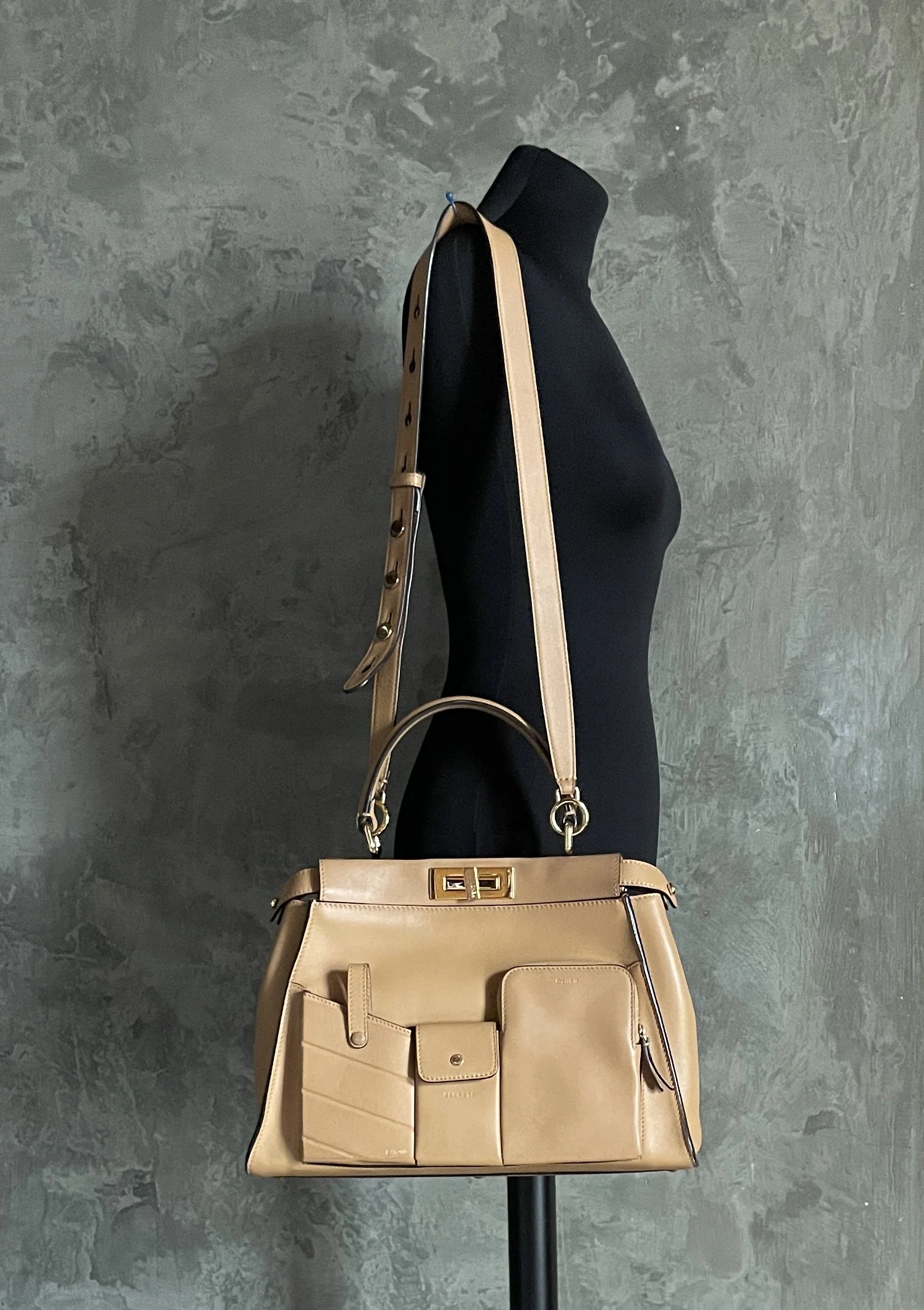 Fendi Medium Peekaboo Utility Handbag