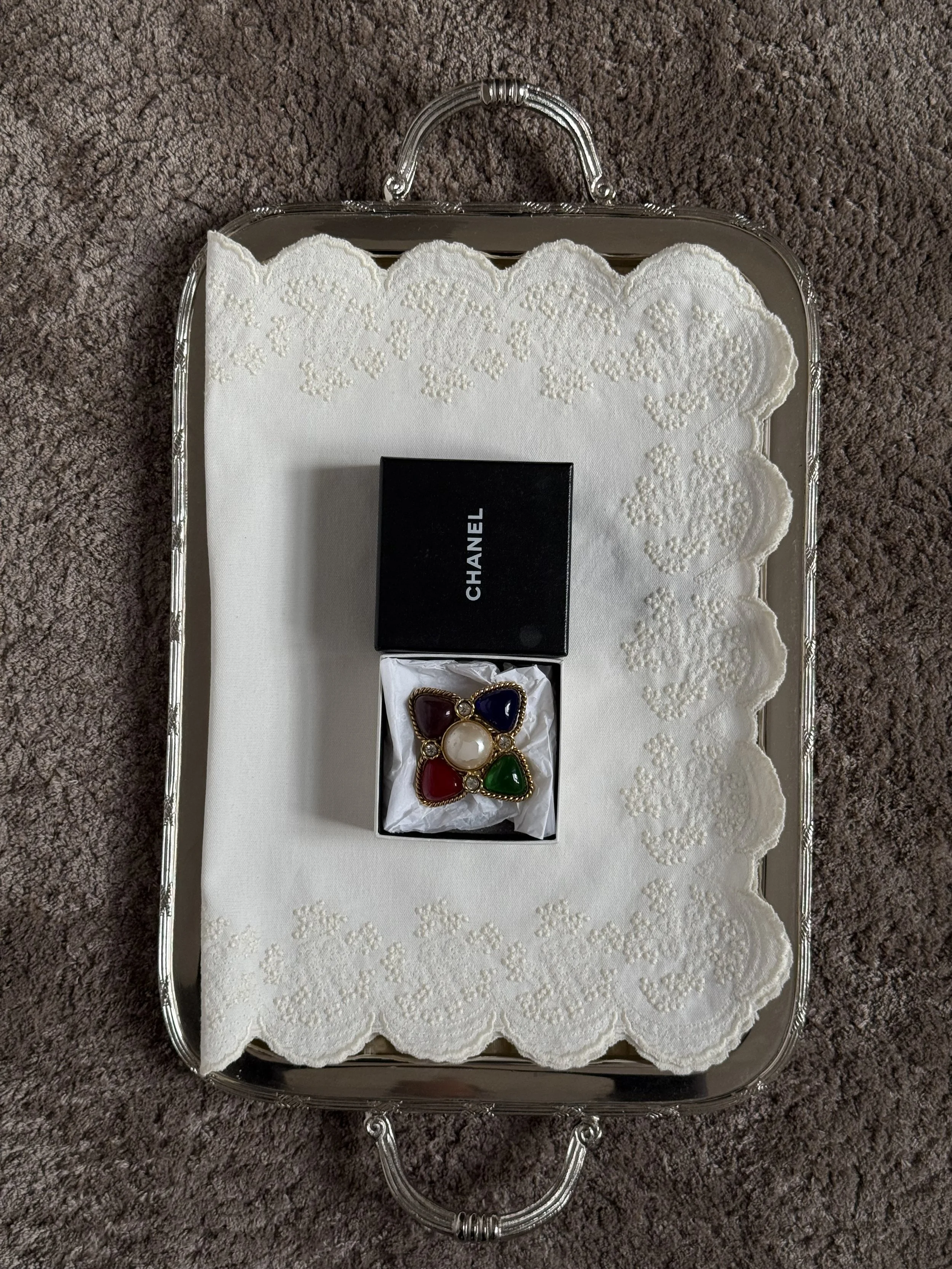 Chanel Vintage Gripoix Brooch