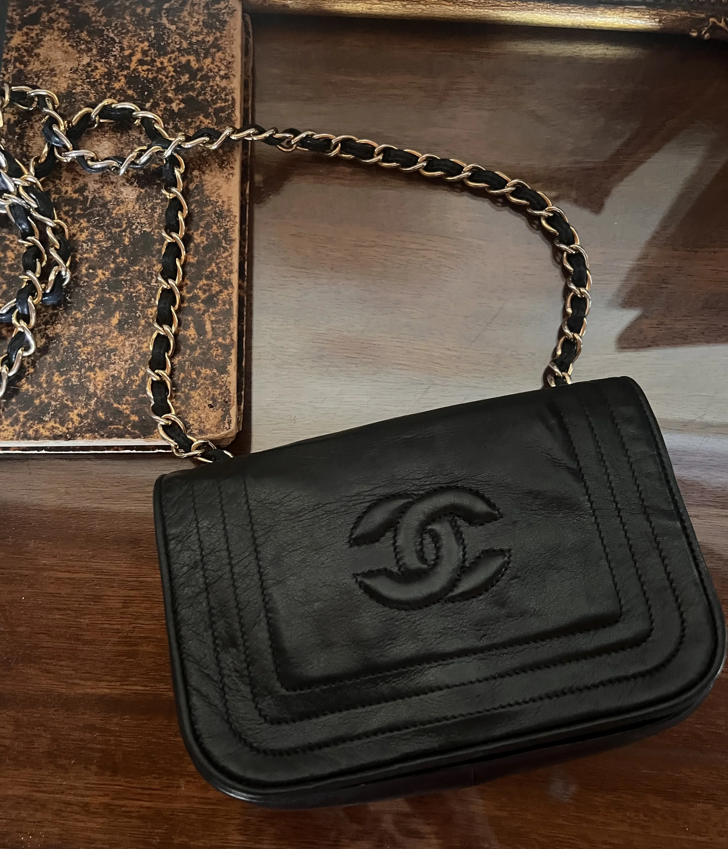 Chanel Vintage CC Stitch Flap Mini Shoulder Bag