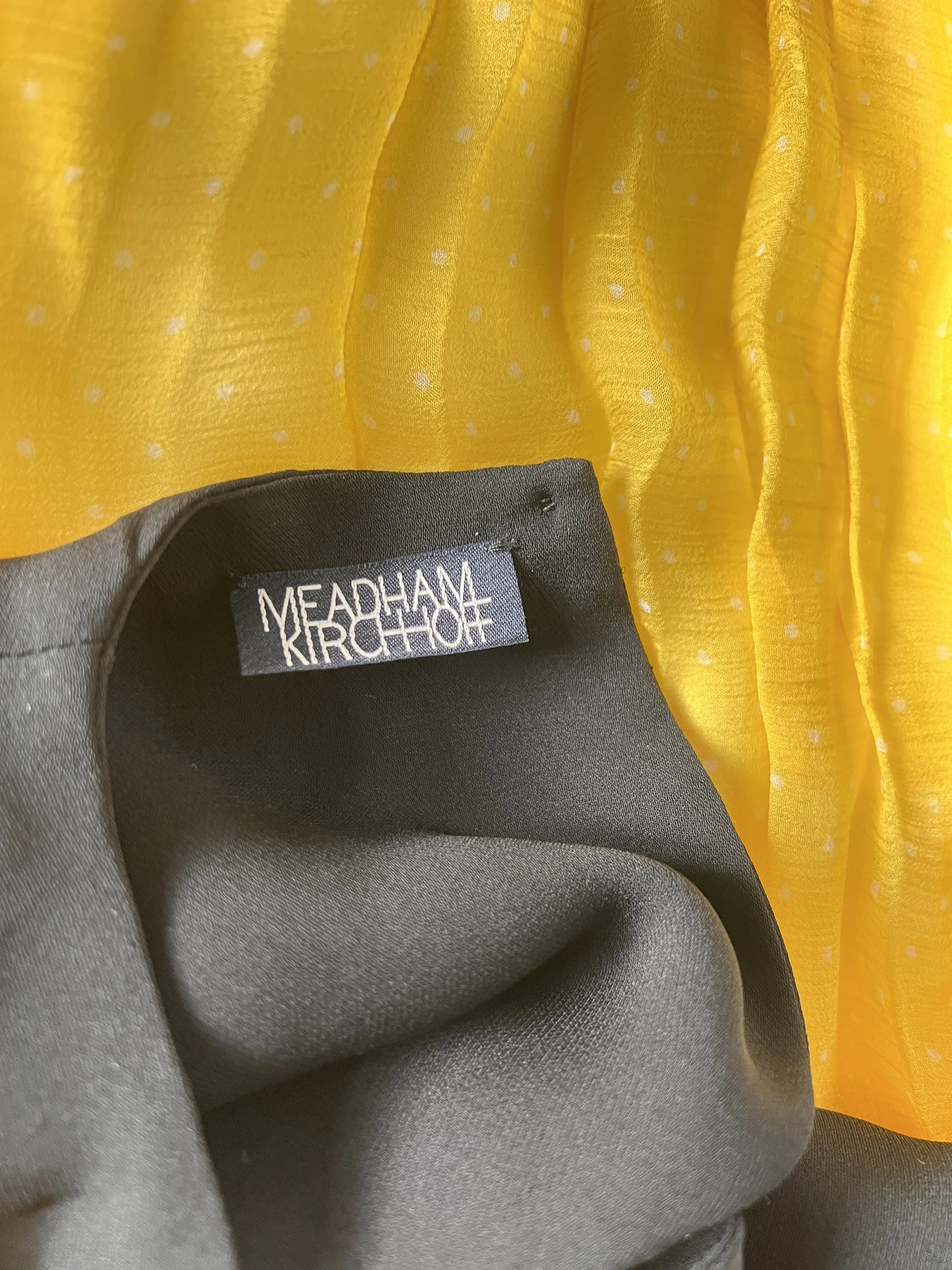Meadham Kirchhoff Long Black & Yellow Lace Dress