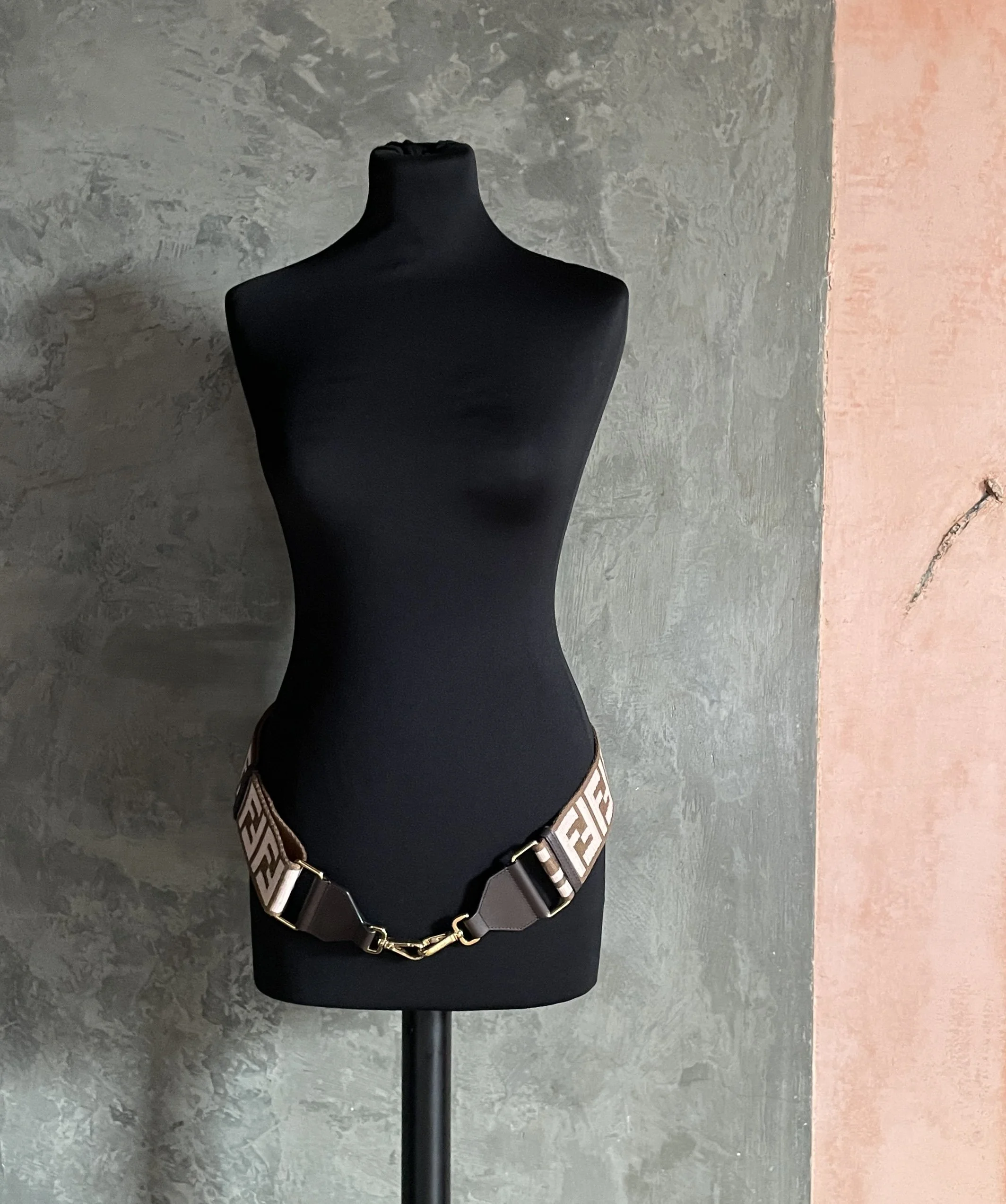 Fendi Canvas Shoulder Strap with Logo