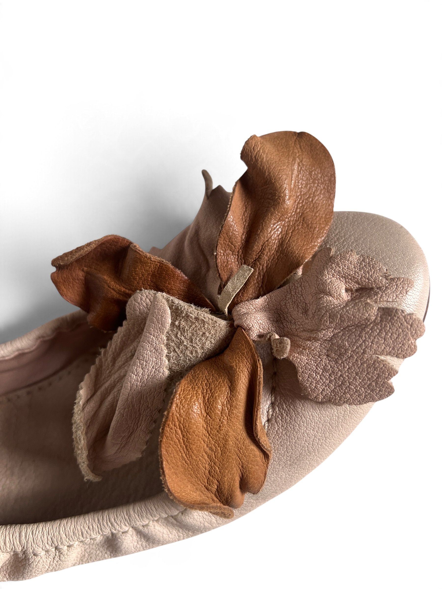 Miu Miu Powder Pink Ballet Flats with Flower