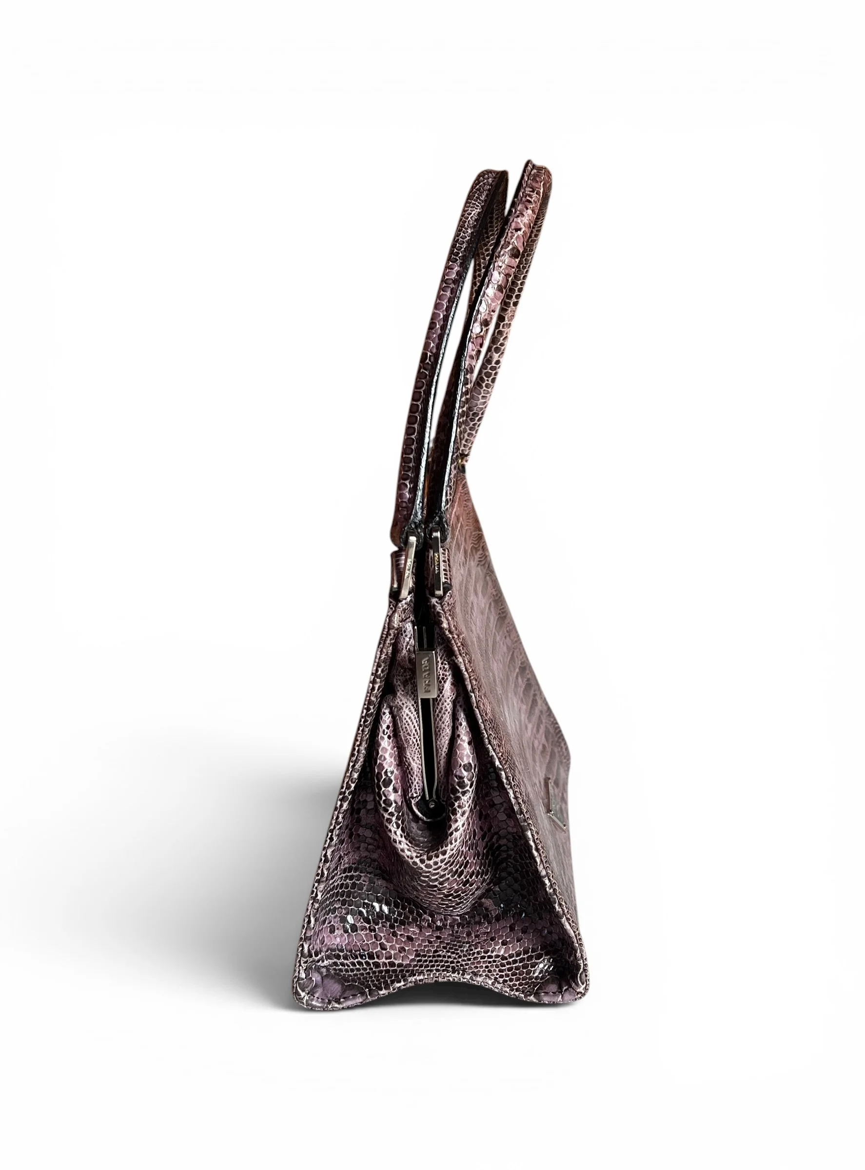 Prada Lilac Lizard Mini Top Handle Bag