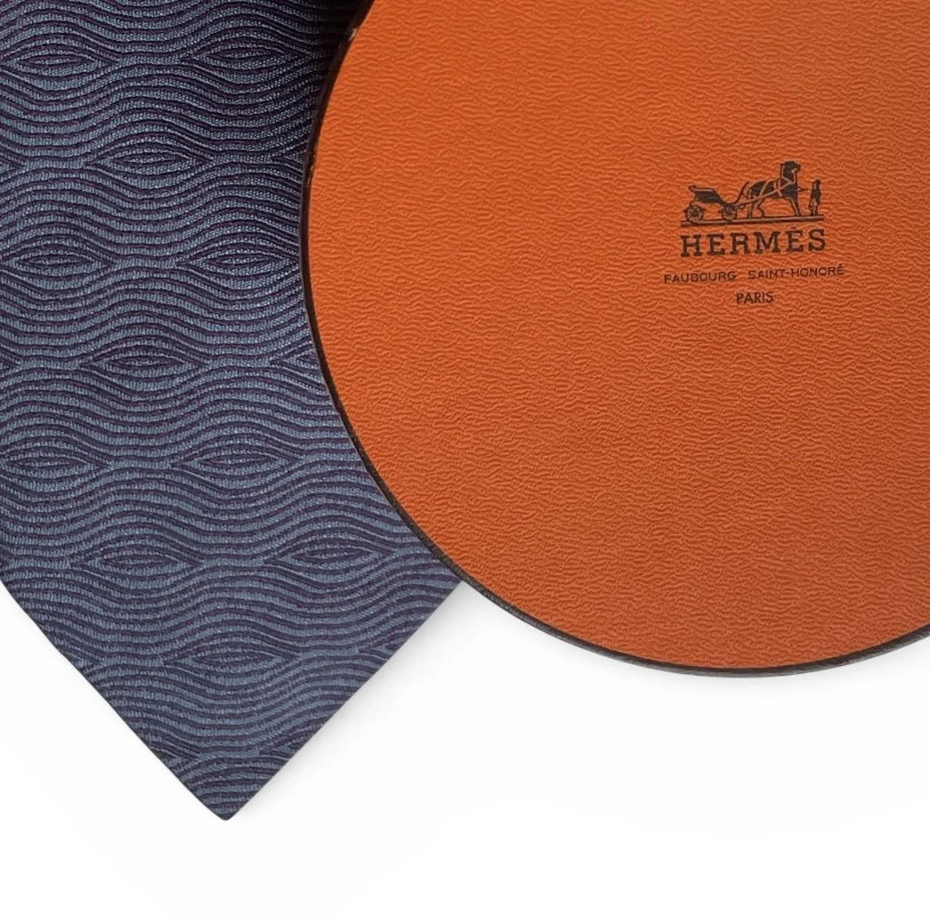 Hermès Blue Heavy Silk Tie