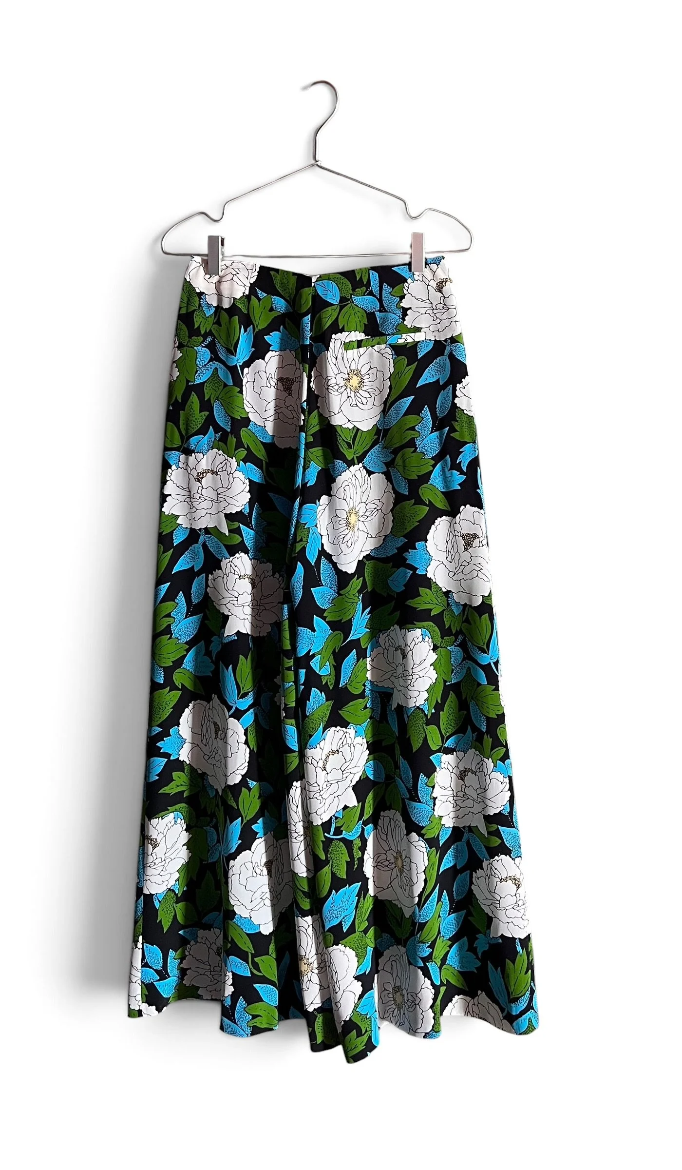 Diane von Furstenberg Floral Wide-Leg Palazzo Silk Trousers