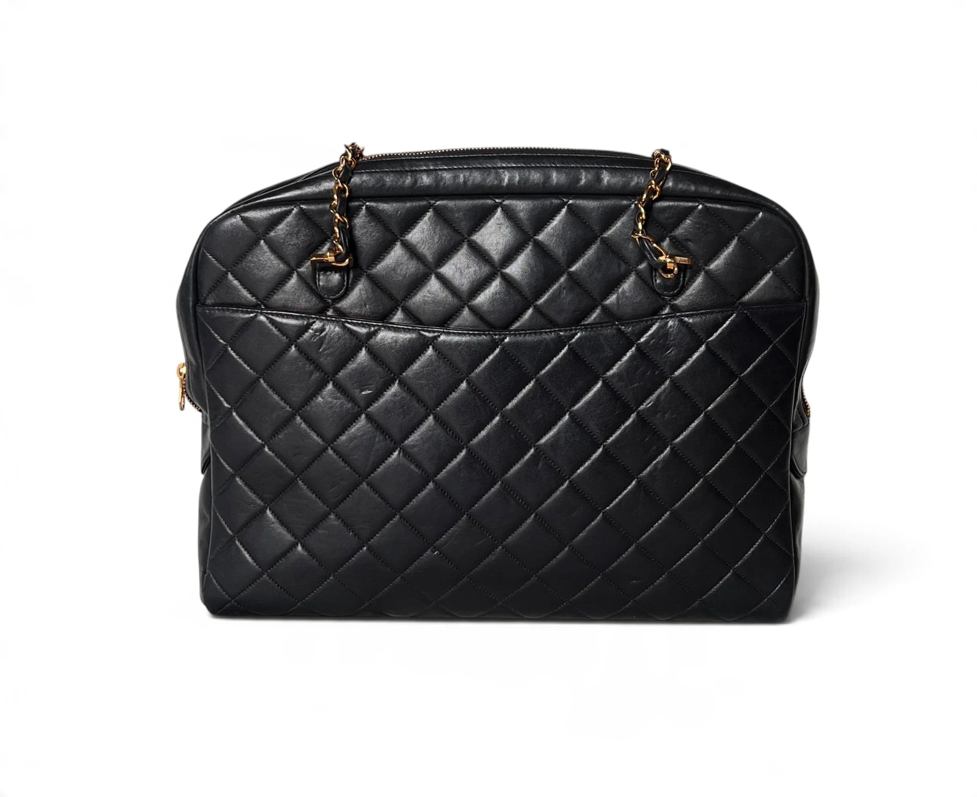 Chanel Vintage Black Quilted Lambskin Camera Bag