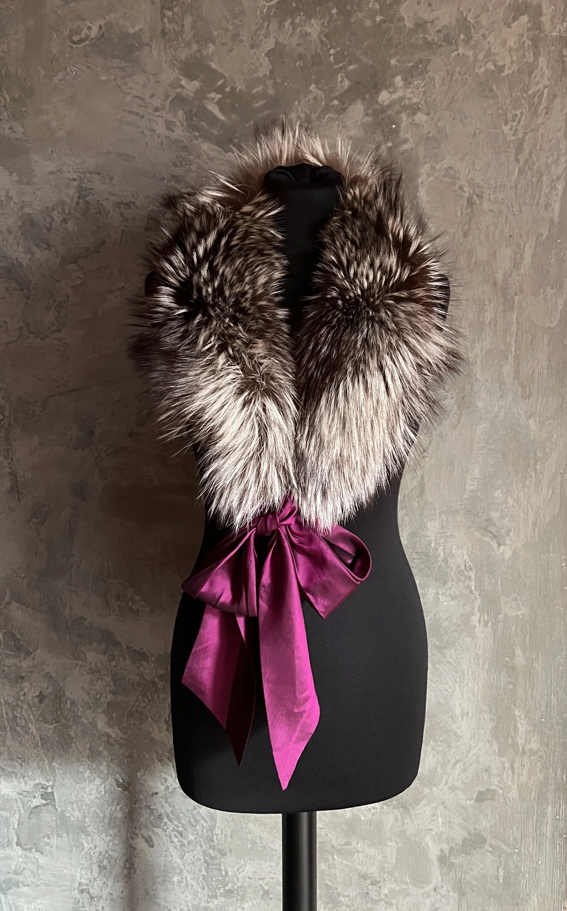 Vintage Silver Fox Fur Collar