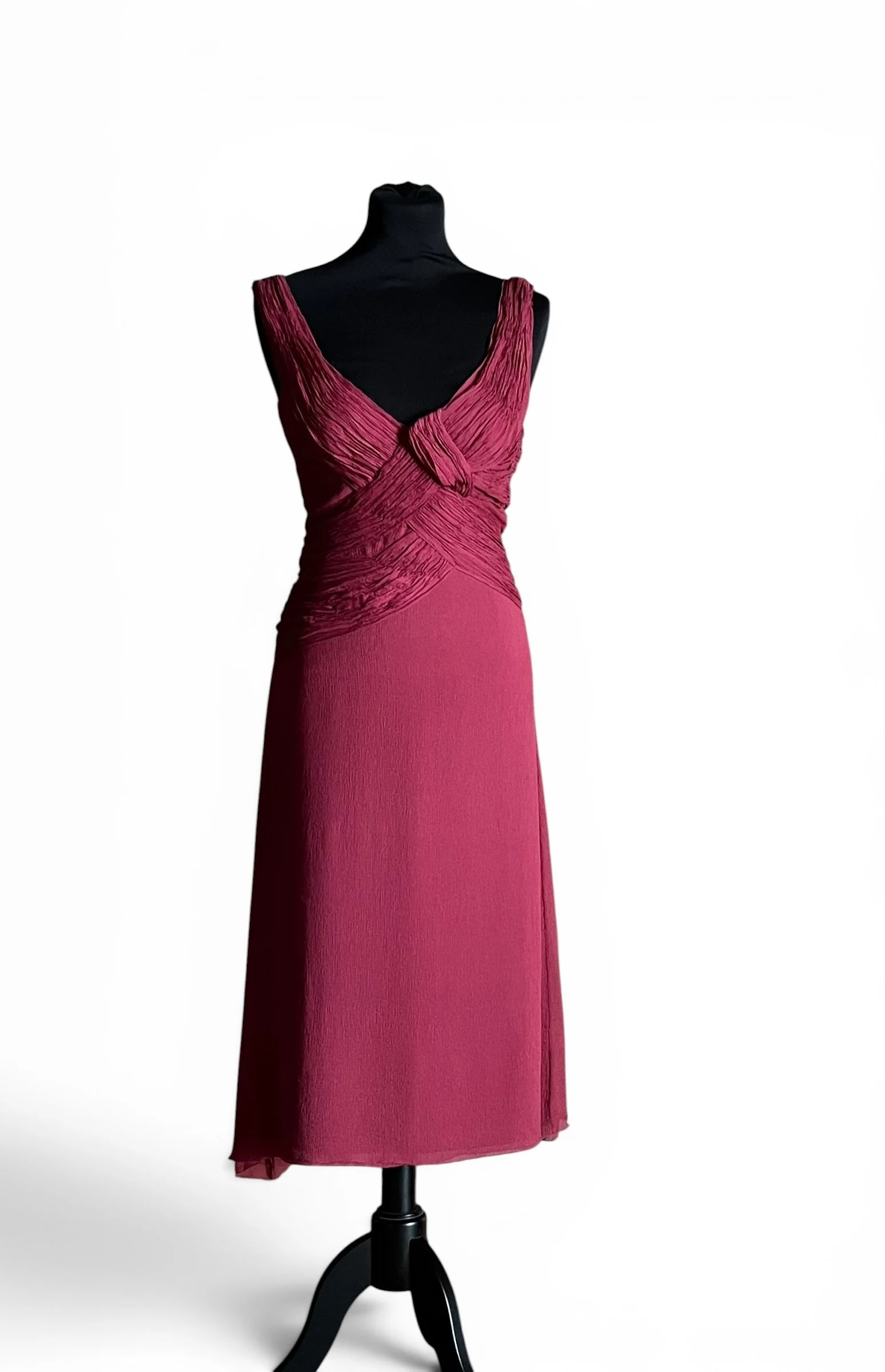 Prada Magenta Silk Draped Dress