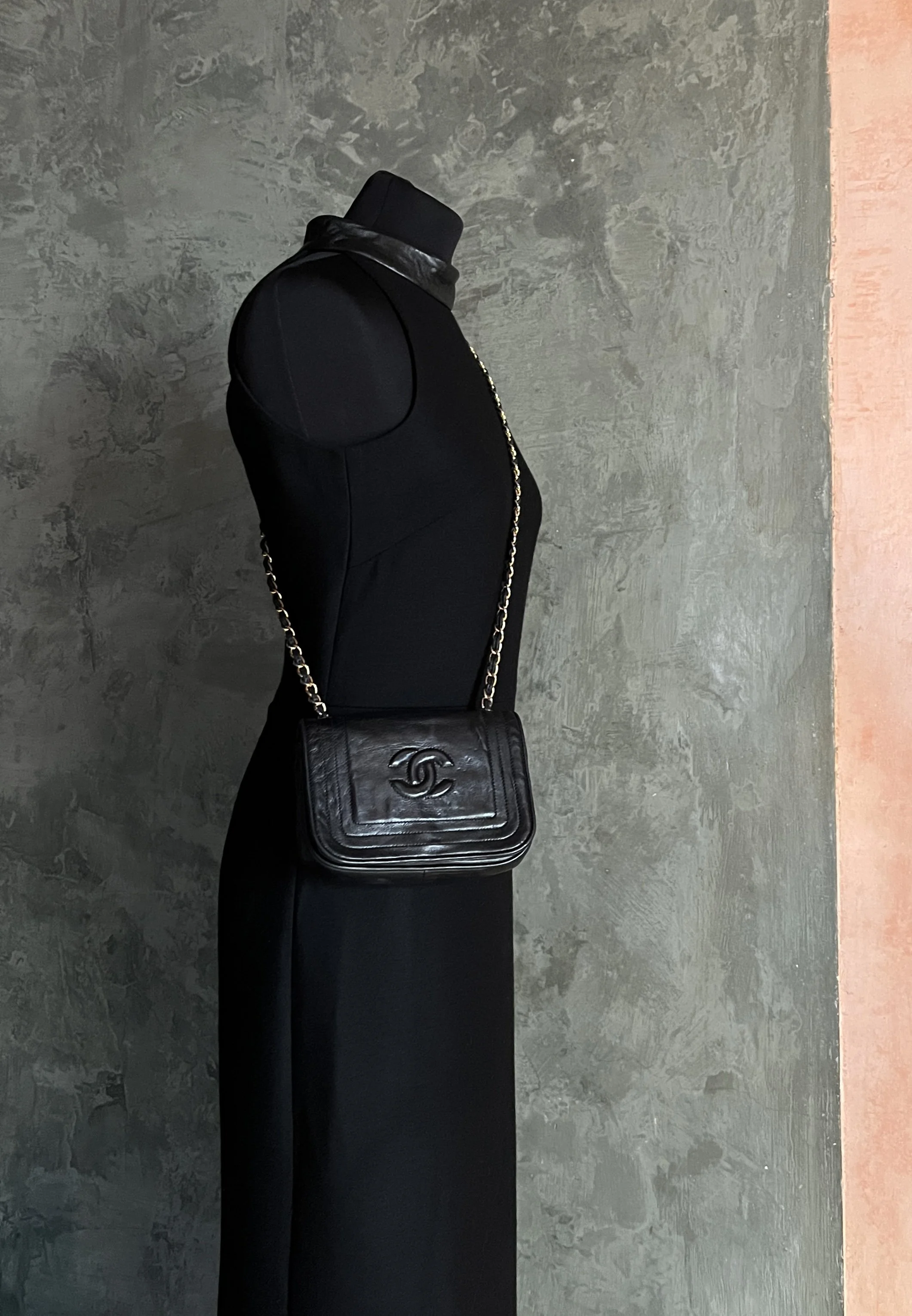 Chanel Vintage CC Stitch Flap Mini Shoulder Bag