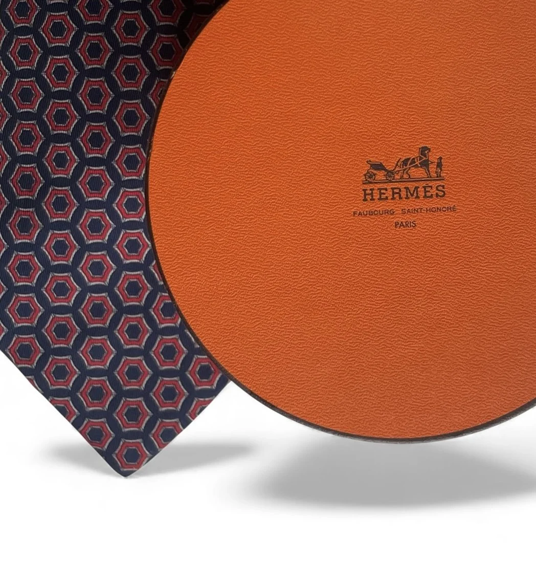Hermès Navy Blue Silk Tie - 7545 SA