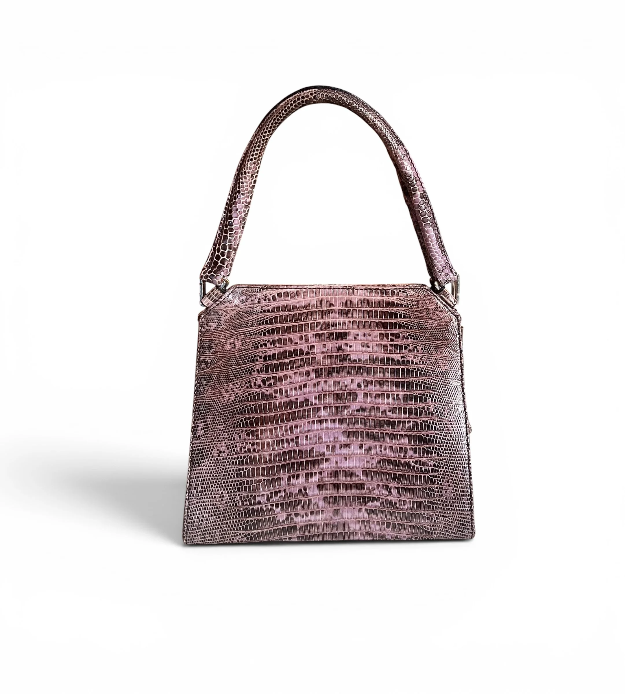 Prada Lilac Lizard Mini Top Handle Bag