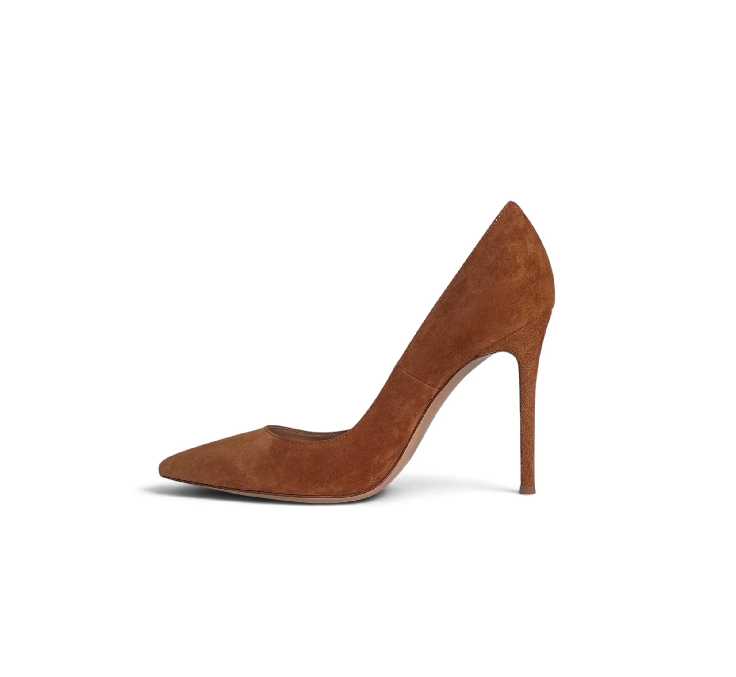 Gianvito Rossi 105 Camel Suede Pumps