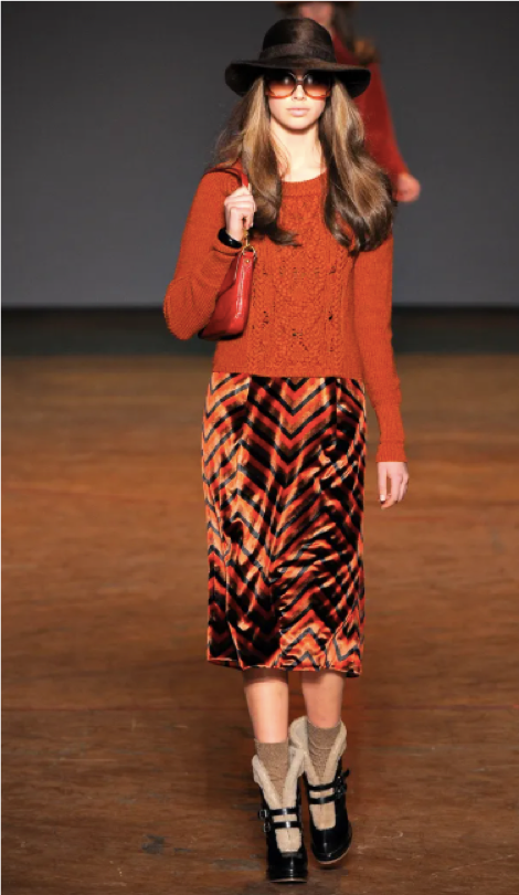 Marc by Marc Jacobs Fall 2011 Chevron Midi Skirt