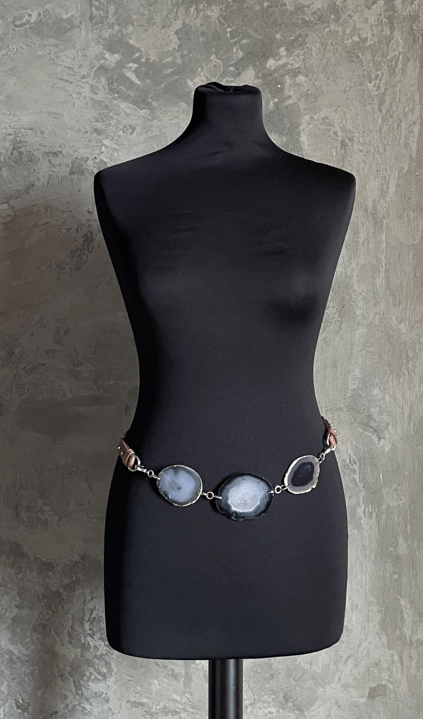 S' Max Mara Dyed Agate Necklace/Belt.