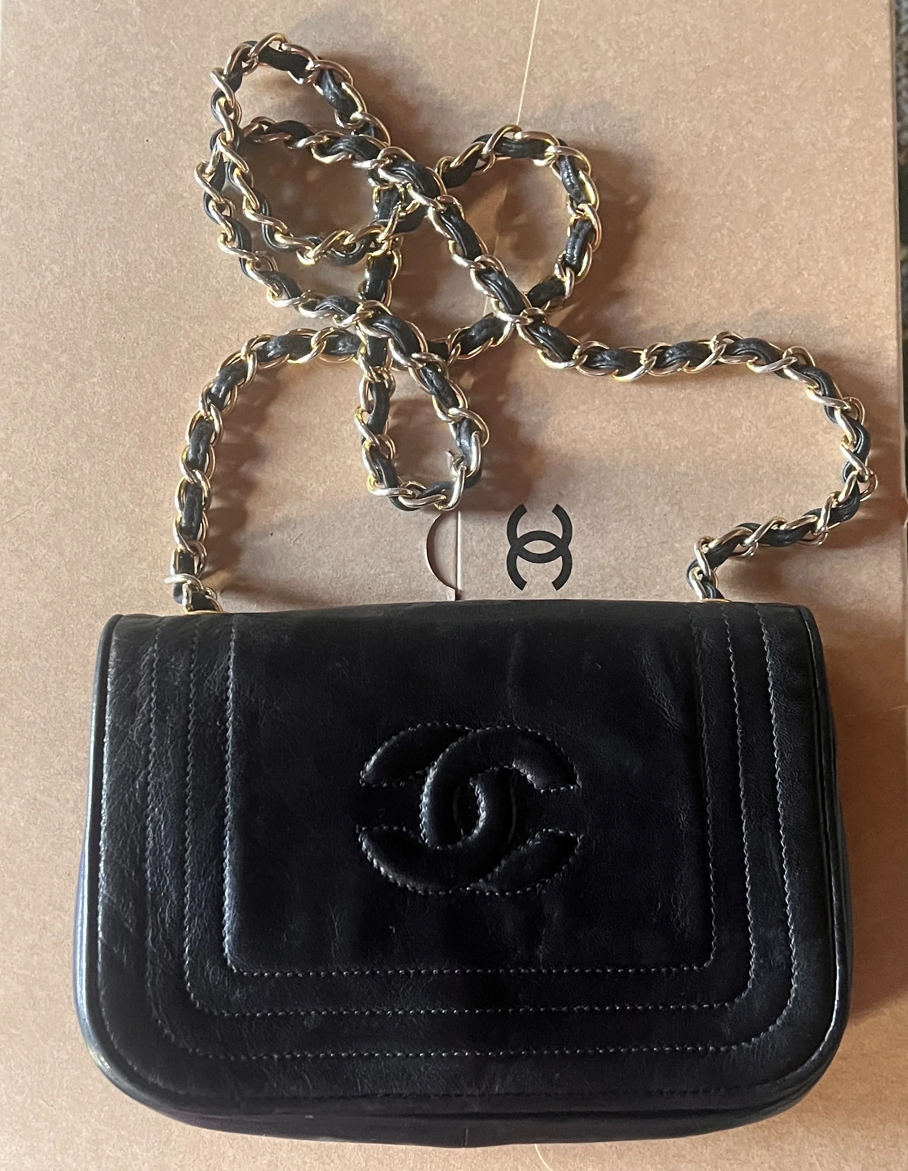 Chanel Vintage CC Stitch Flap Mini Shoulder Bag