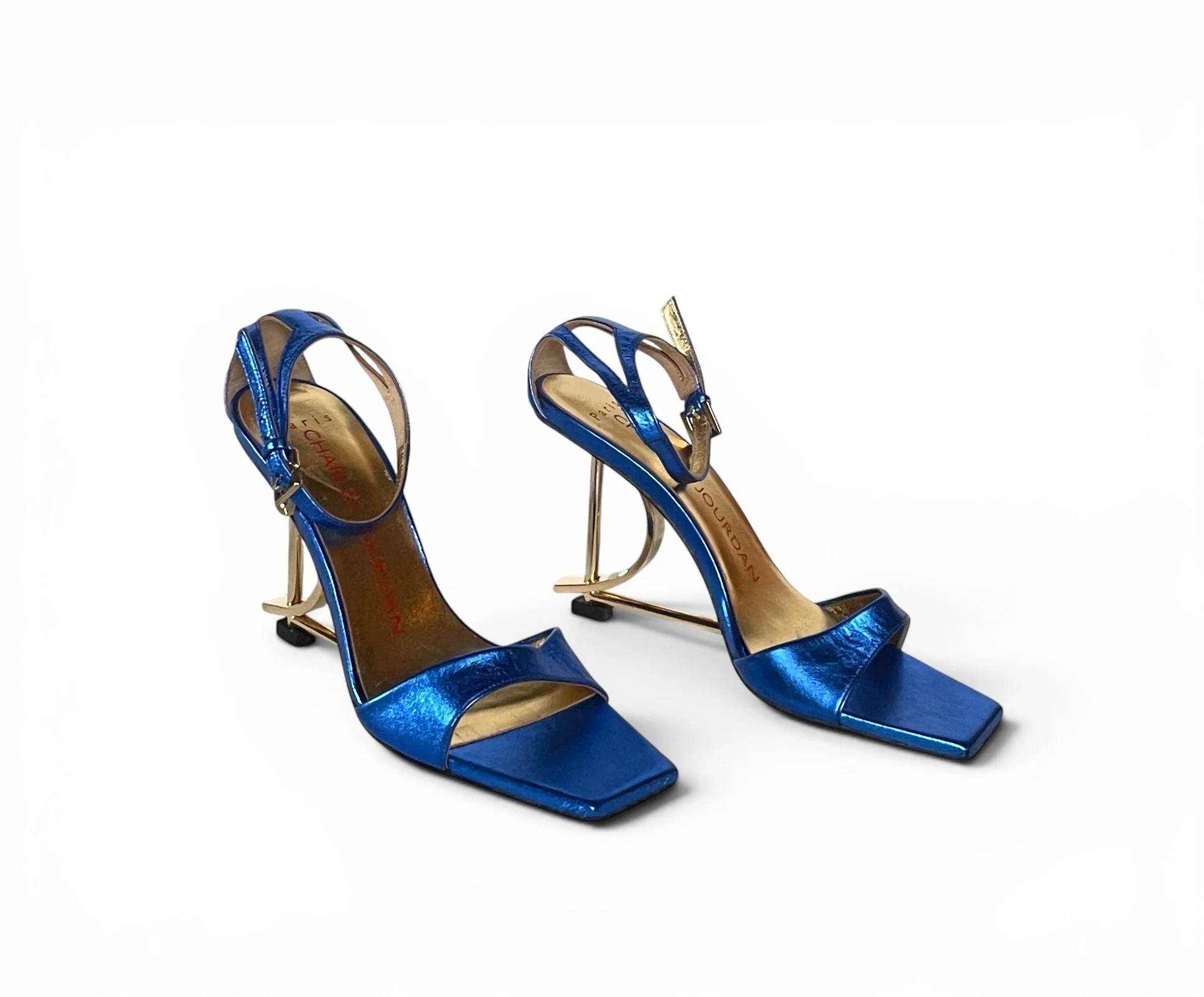Charles Jourdan Open-toe Sandals with Sculptural Heels