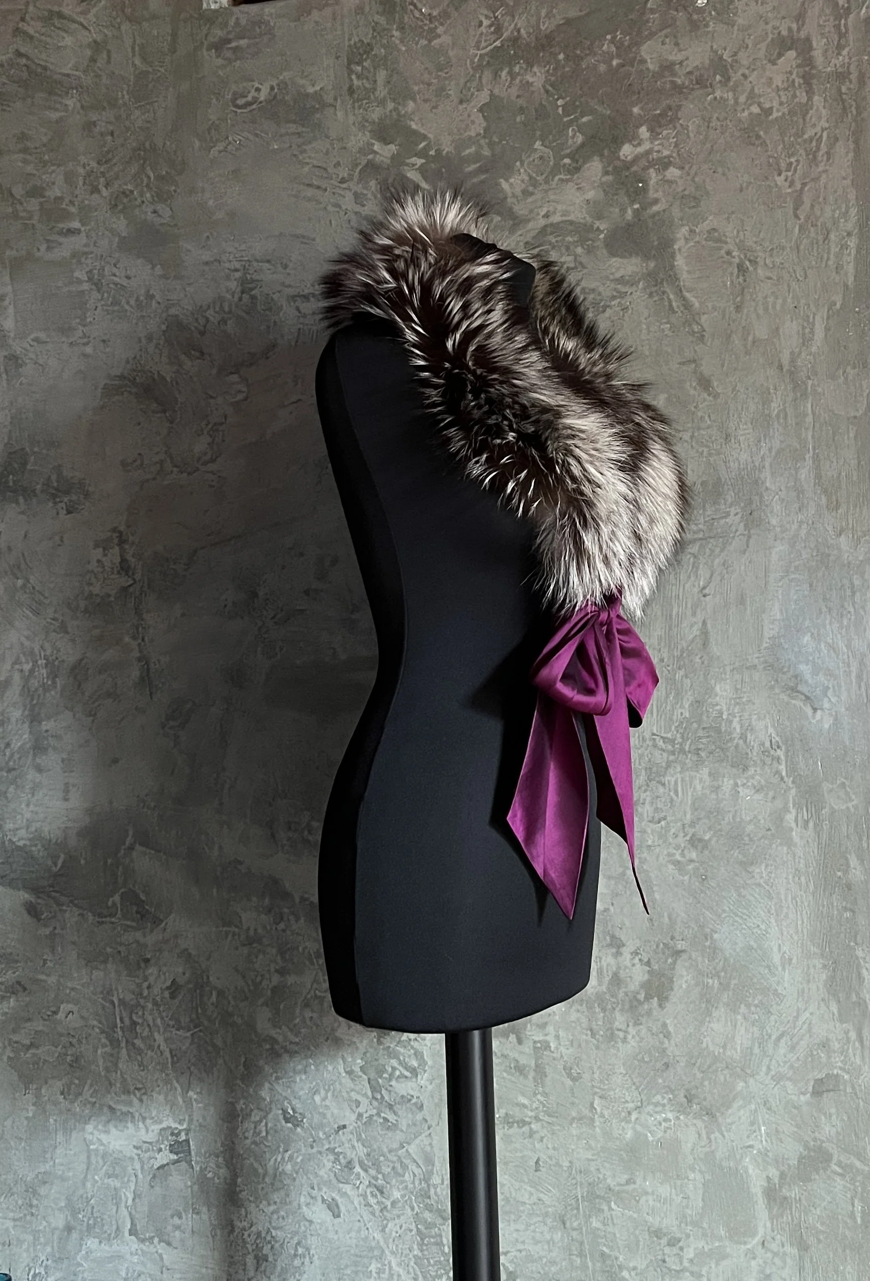 Vintage Silver Fox Fur Collar