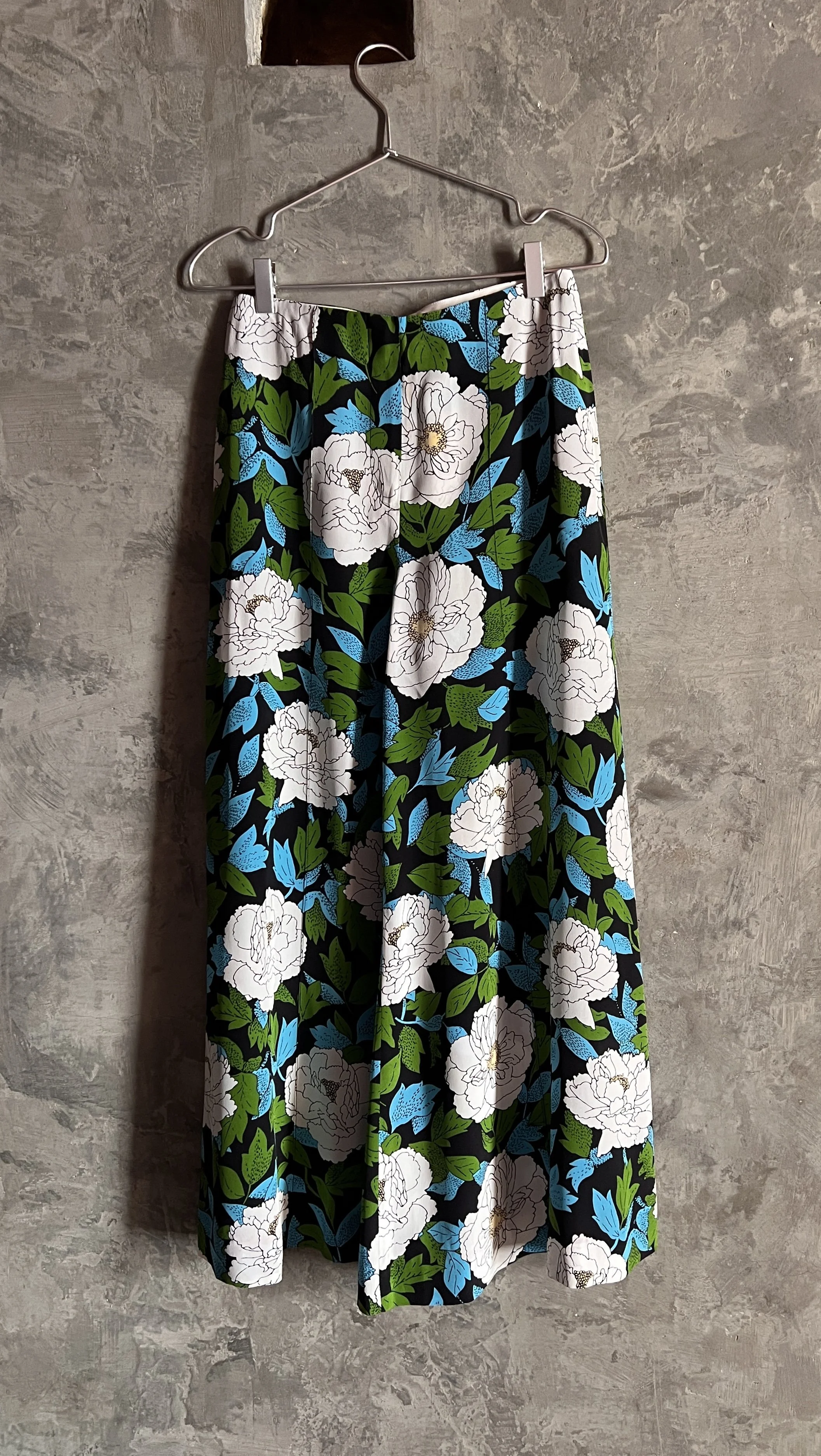Diane von Furstenberg Floral Wide-Leg Palazzo Silk Trousers