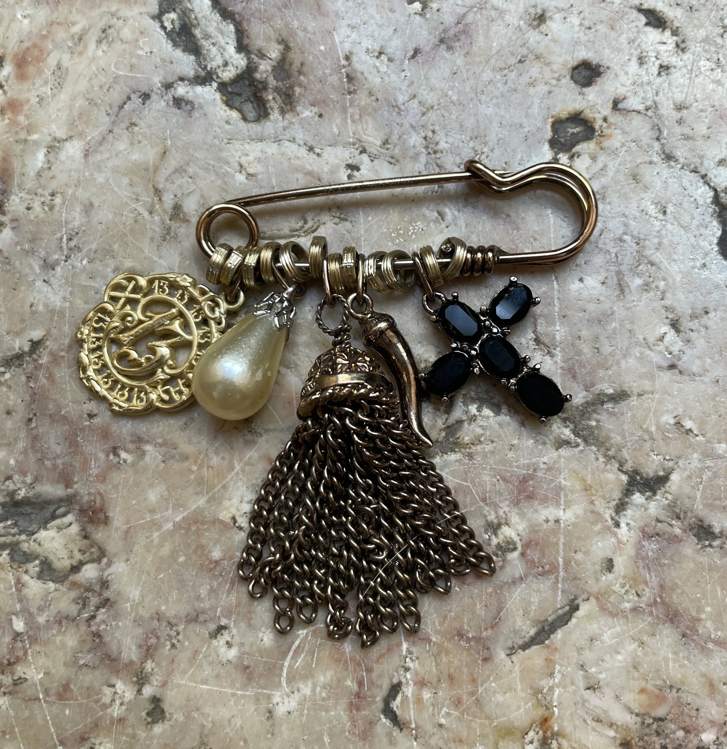 Dolce & Gabbana Safety Pin with Pendants