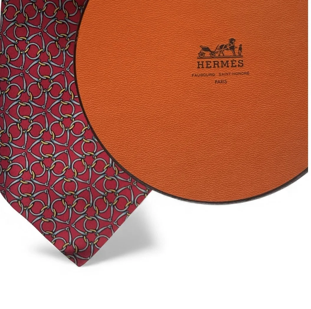 Hermès Red Silk Tie - 7580 SA