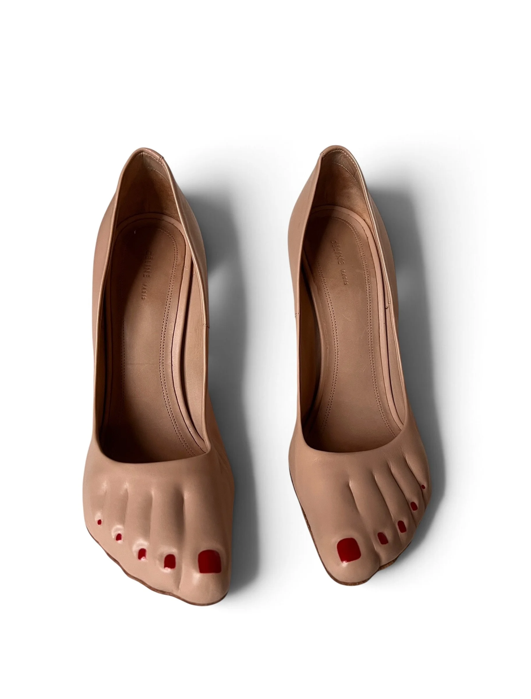 Celine SS 2013 Trompe L'oeil Barefoot Pedicure Pumps