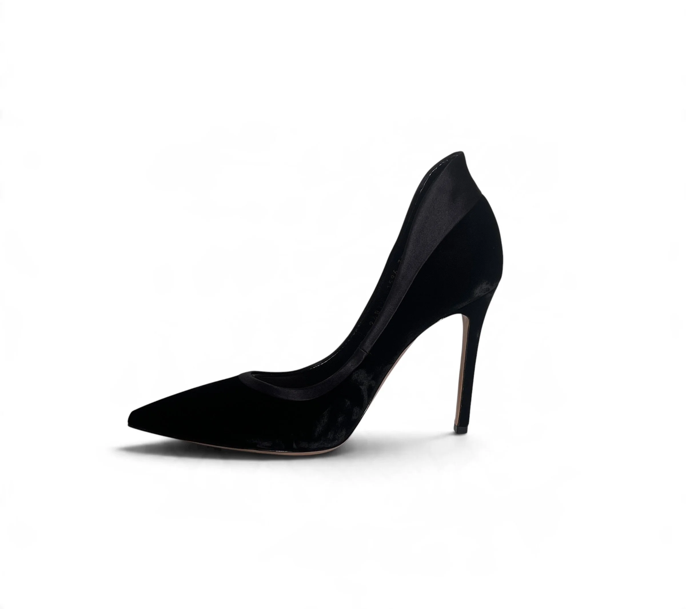 Gianvito Rossi Black Tuxedo Velvet Pumps