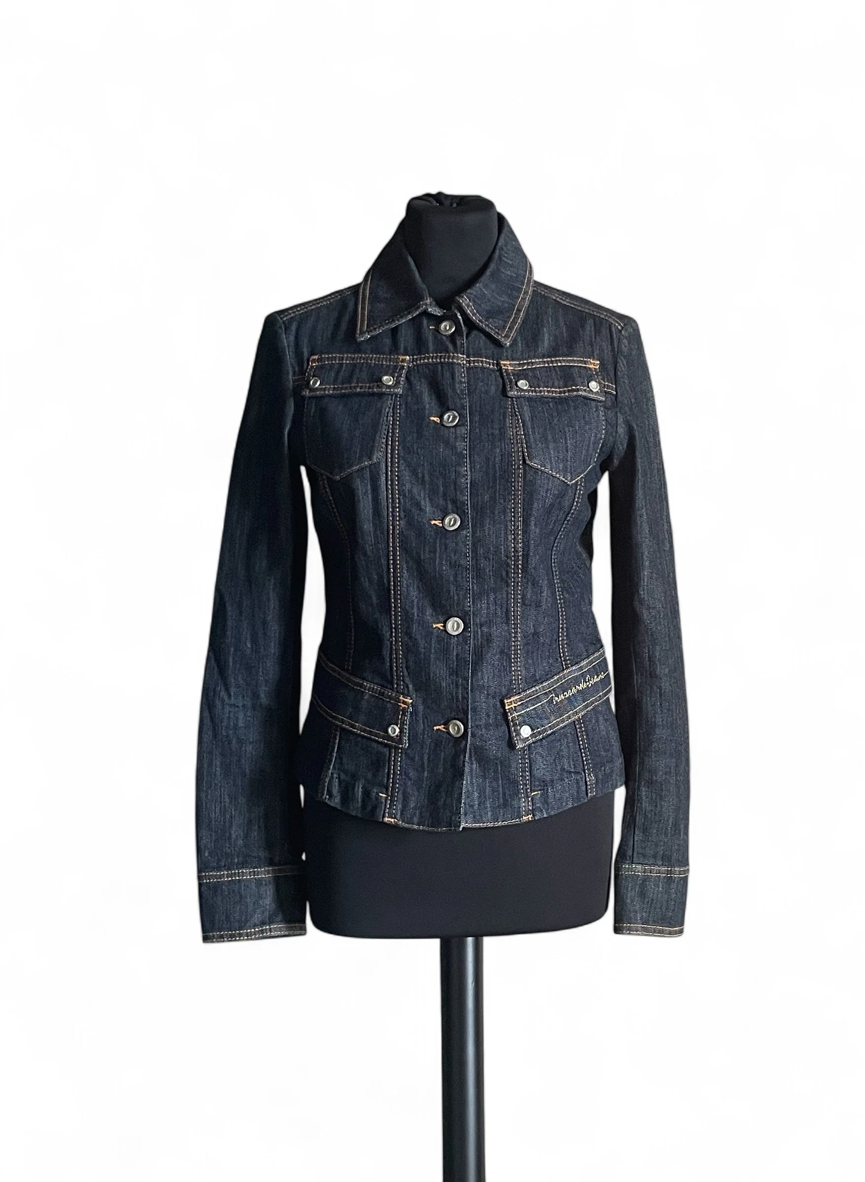 Trussardi Jeans Fitted Denim Jacket — Mia Luxury Vintage